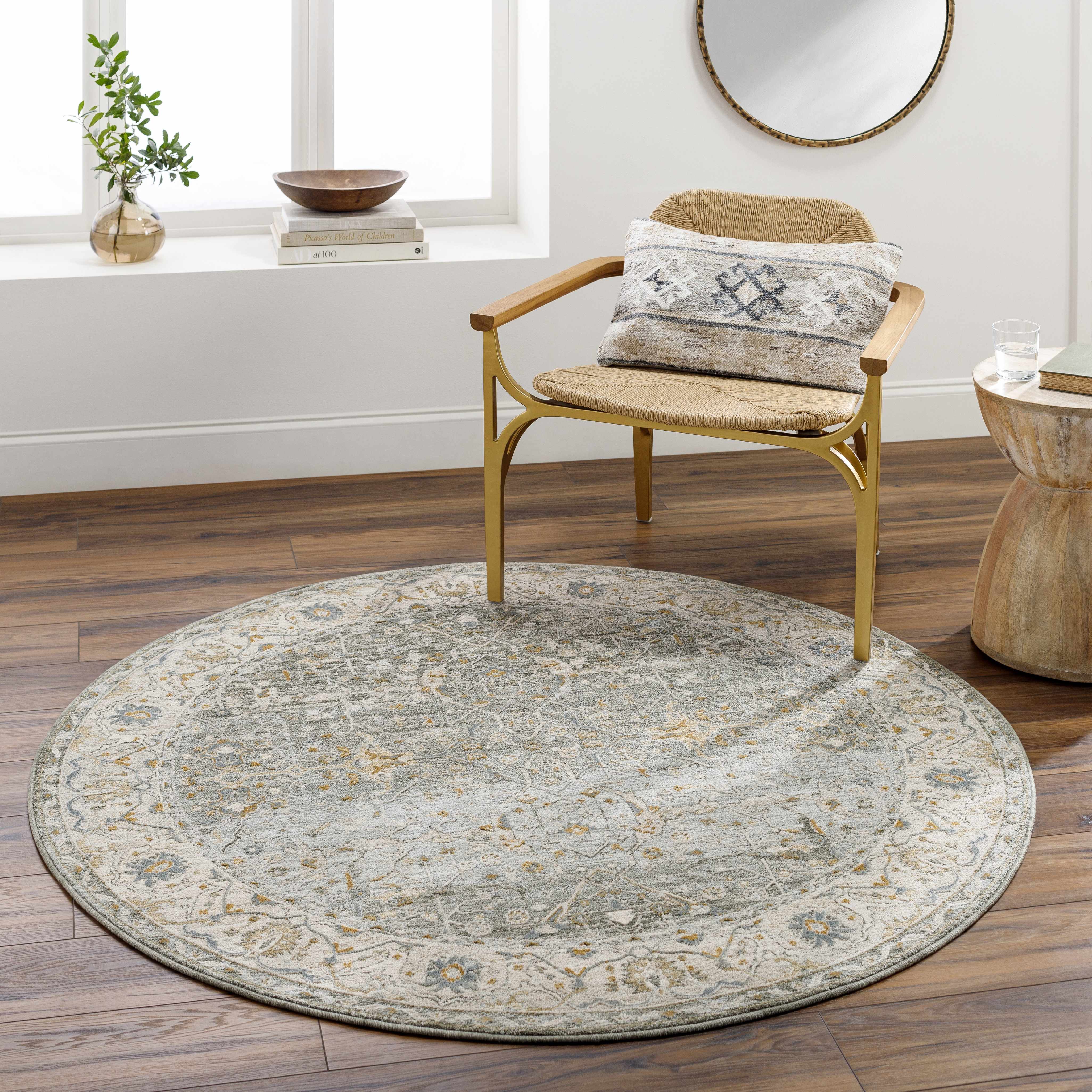 Aviva Teal Textured Rug with Fringes - Image 13