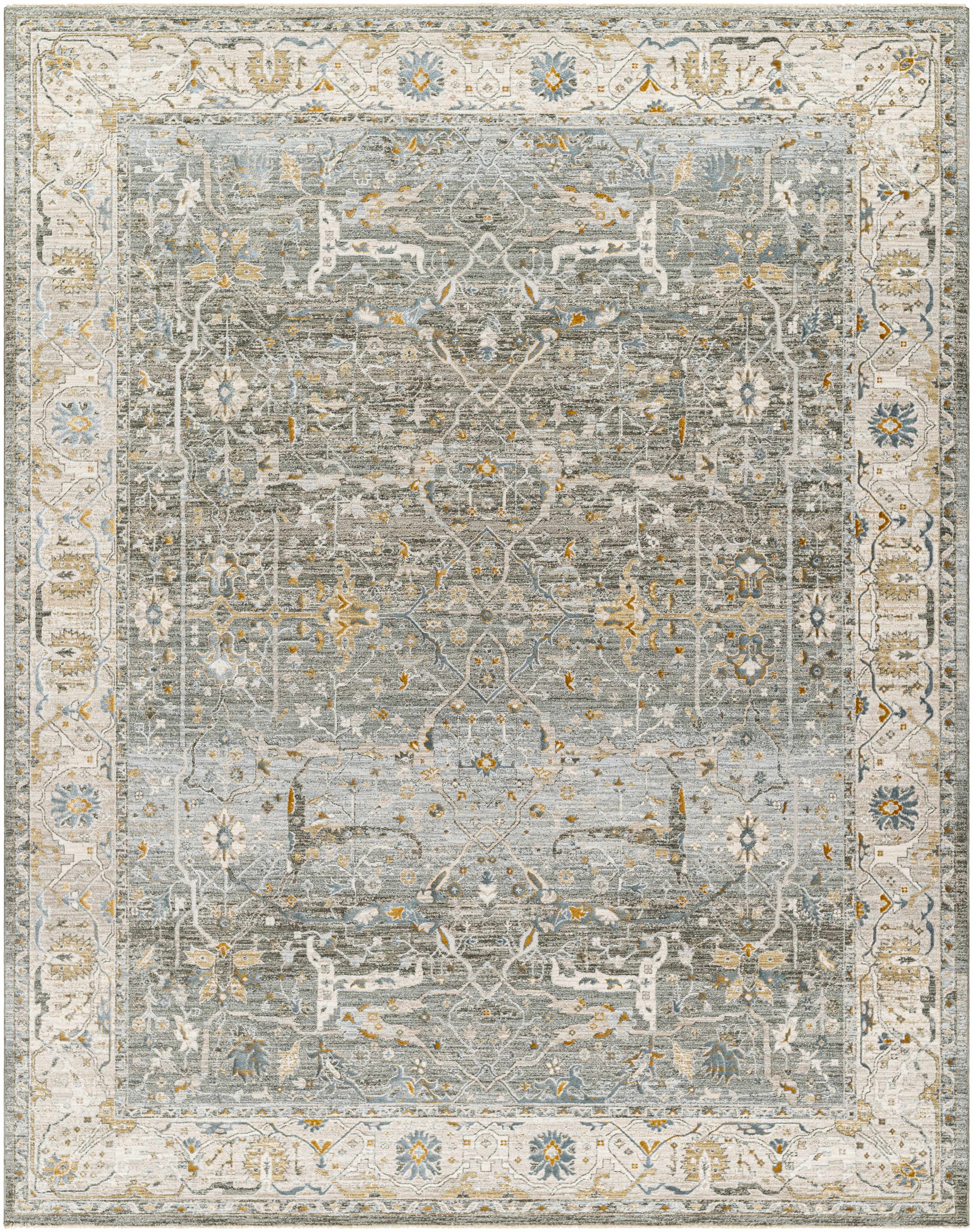 Aviva Teal Textured Rug with Fringes - Image 8
