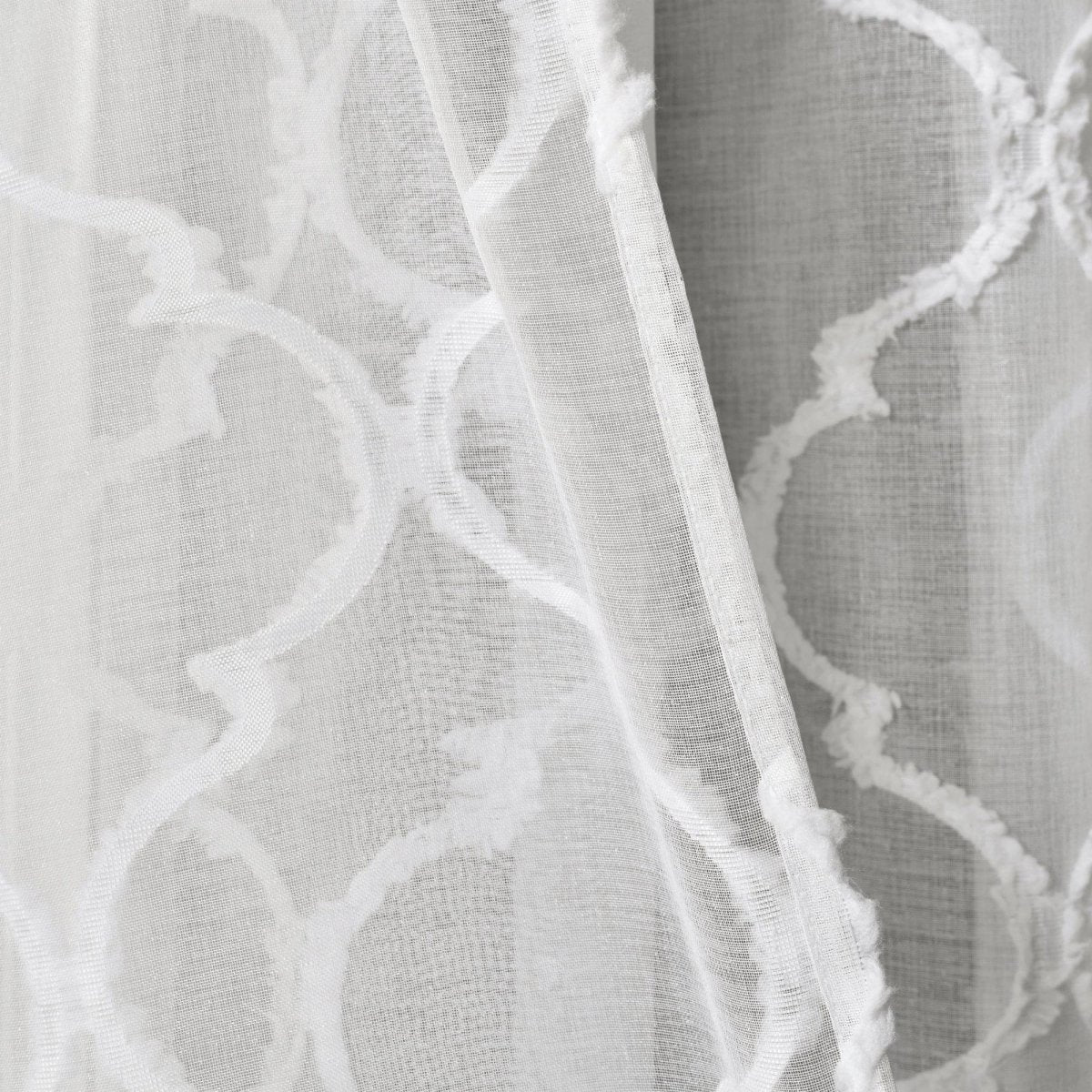 Avon Trellis Grommet Sheer Window Curtain Panel Set - Image 17