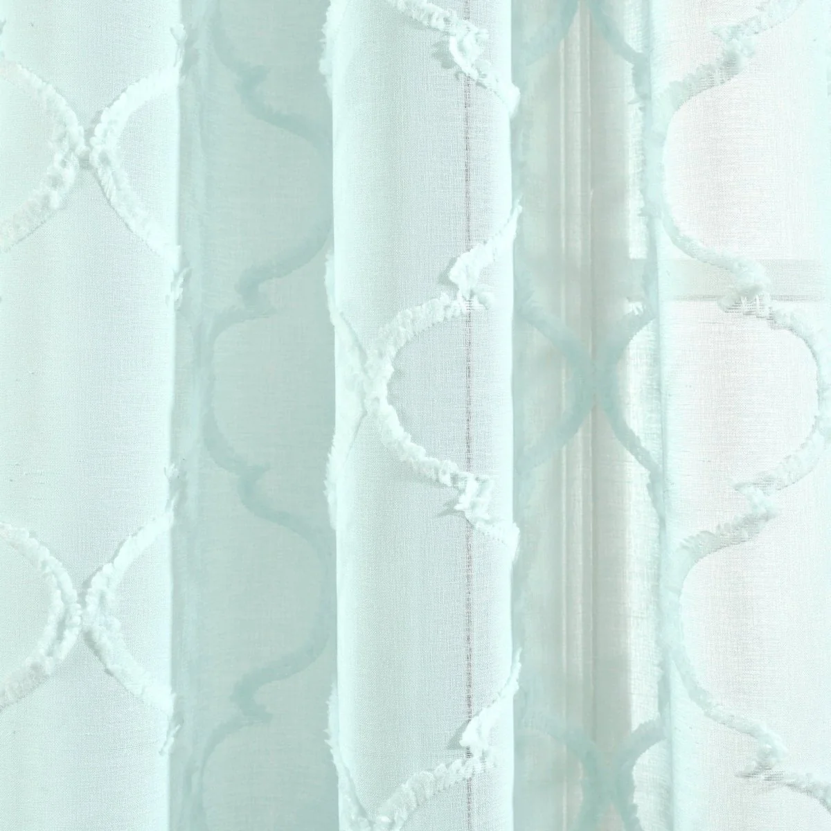 Avon Trellis Grommet Sheer Window Curtain Panel Set - Image 21