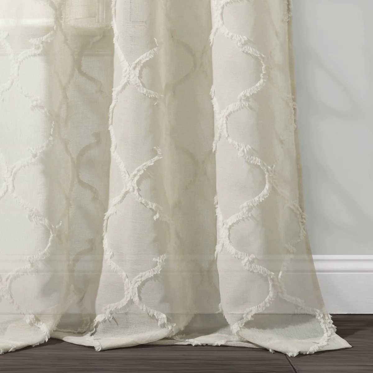 Avon Trellis Grommet Sheer Window Curtain Panel Set - Image 27