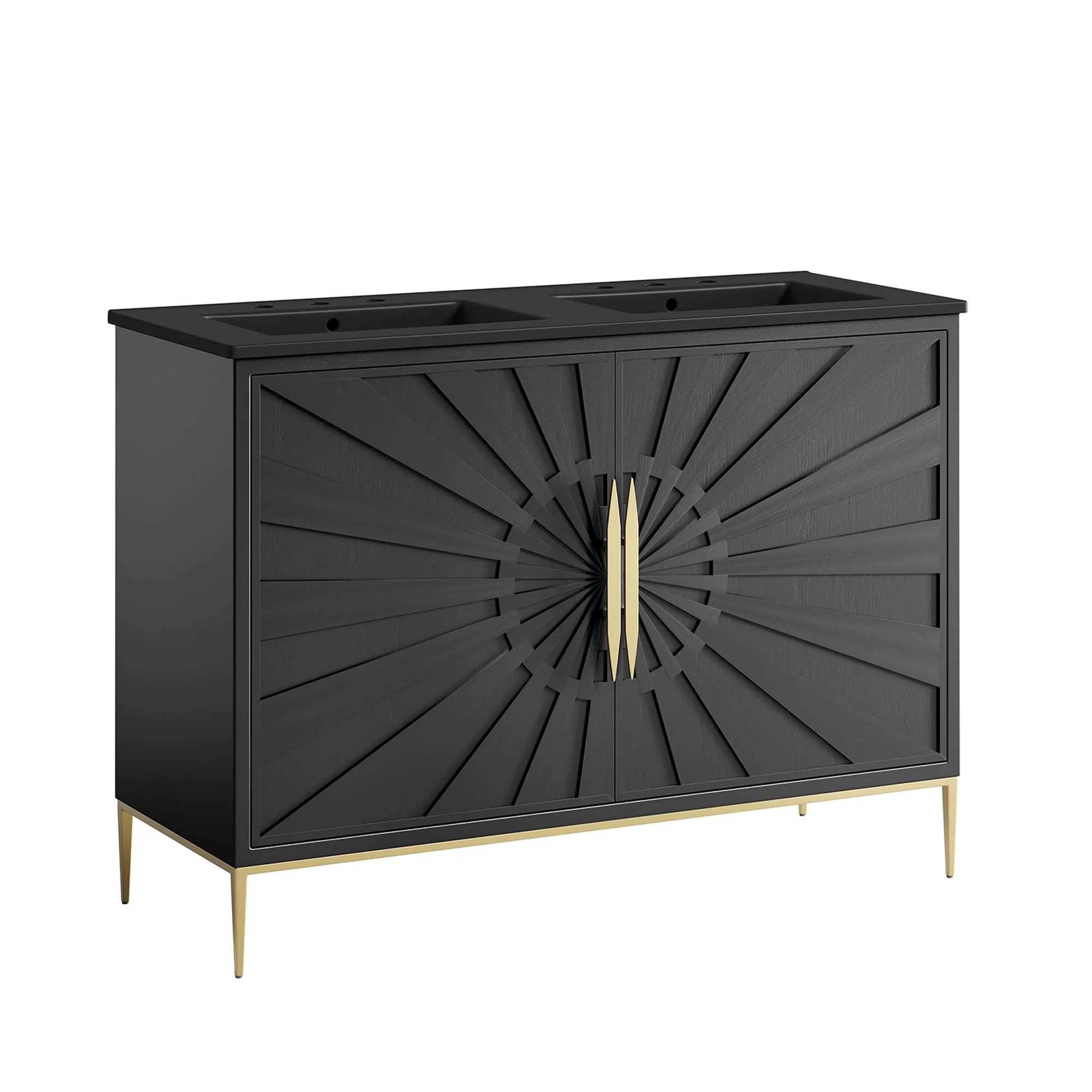 Awaken 48" Double Sink Bathroom Vanity by Modway