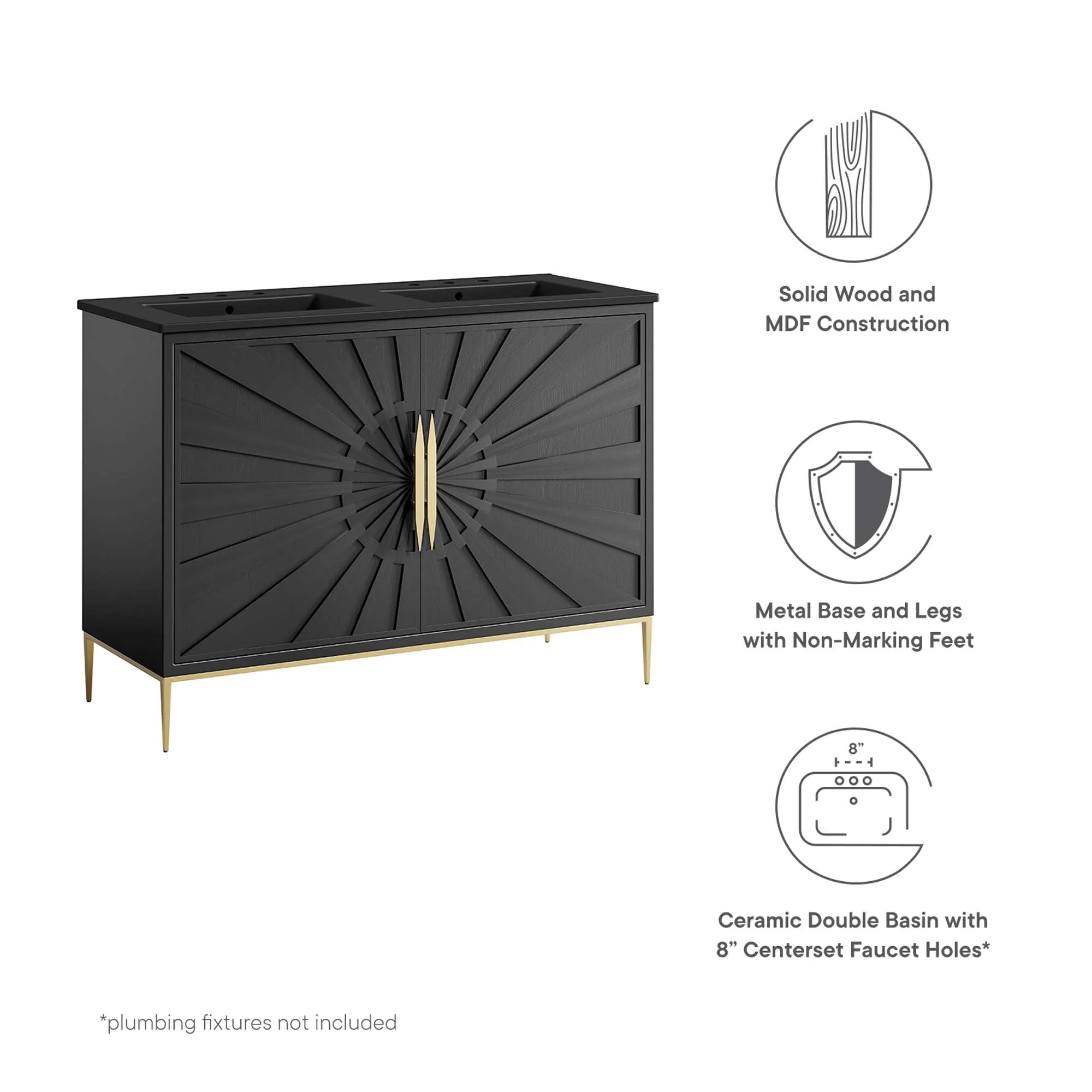 Awaken 48" Double Sink Bathroom Vanity by Modway - Image 3
