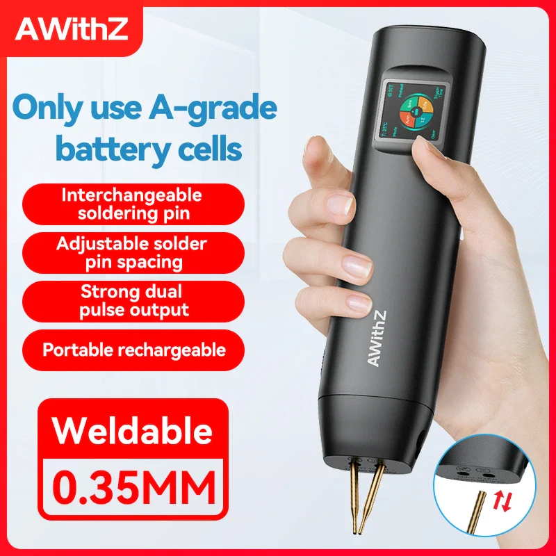 AWithZ Portable Handheld Spot Welder DIY 90 Gears Adjustable for 18650 Battery - Image 3