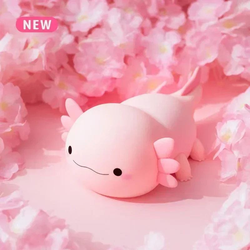 Axolotl Night Light Silicone Baby Night Lamp Touch Control USB Rechargeable Nursery - Image 10