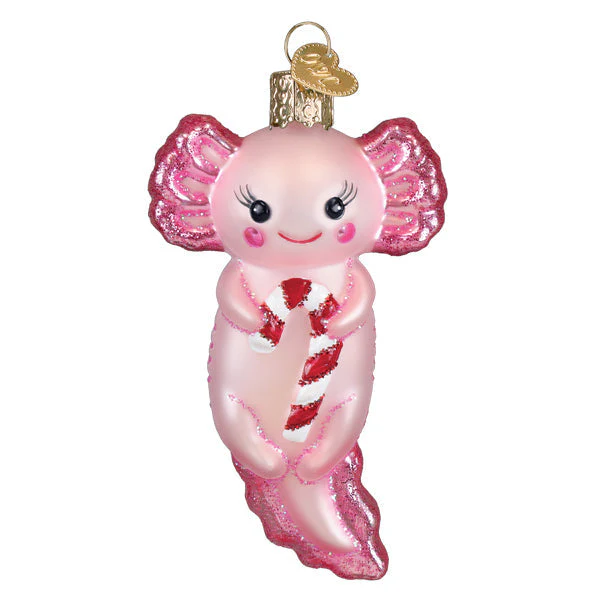 Axolotl With Candy Cane Ornament - Image 2