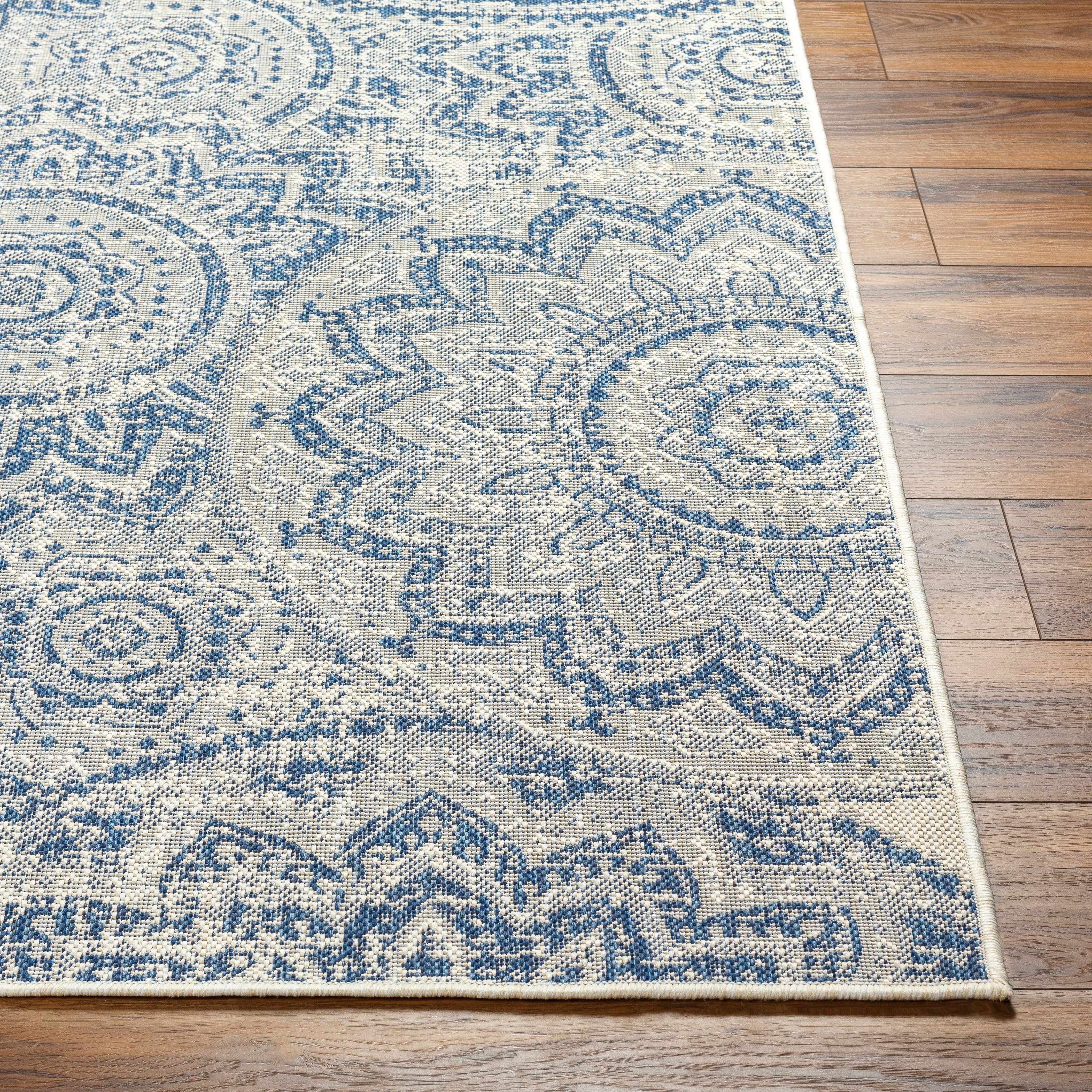 Ayala Blue Durable Rug - Image 3