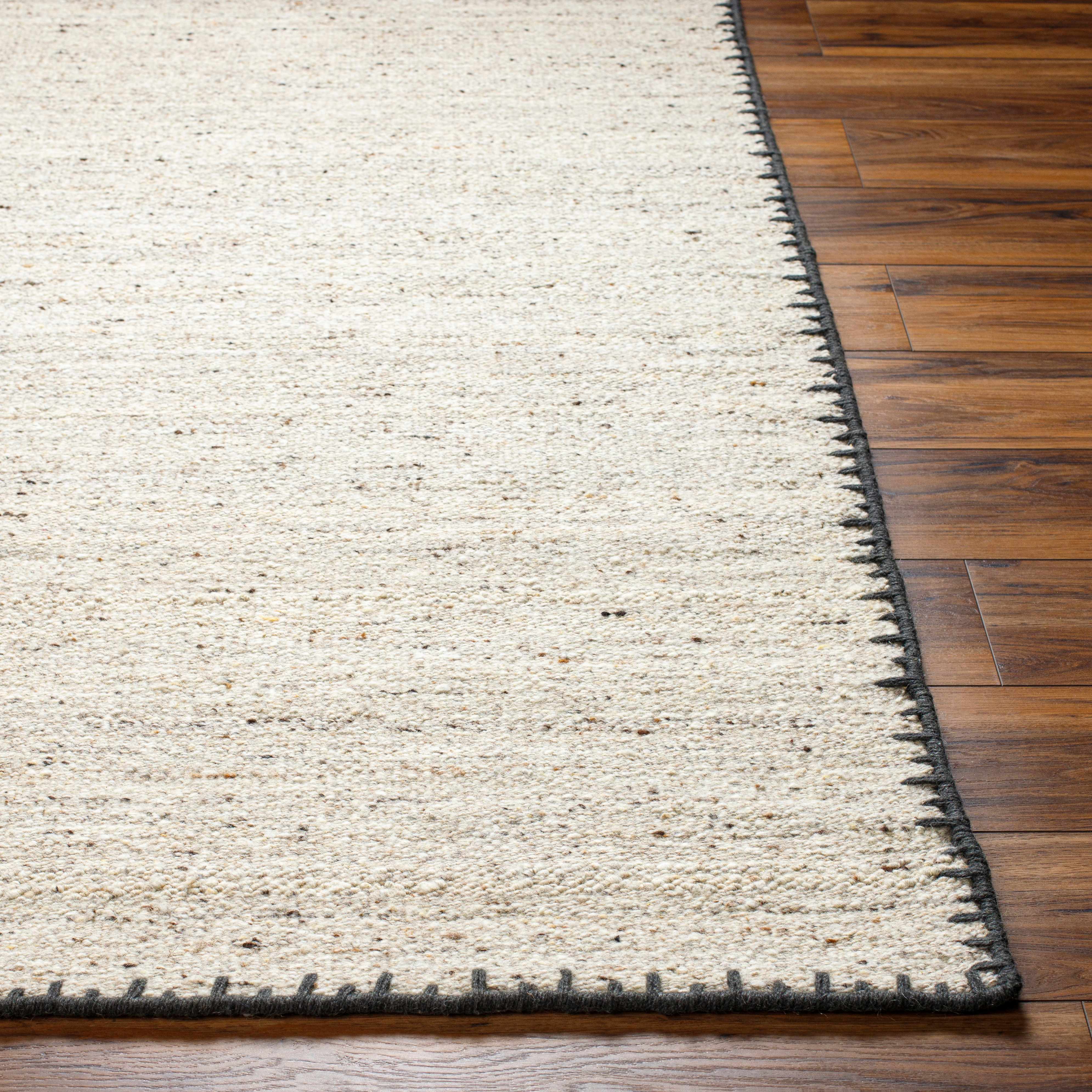 Ayumu Beige Hand Woven Wool Area Rug - Image 3