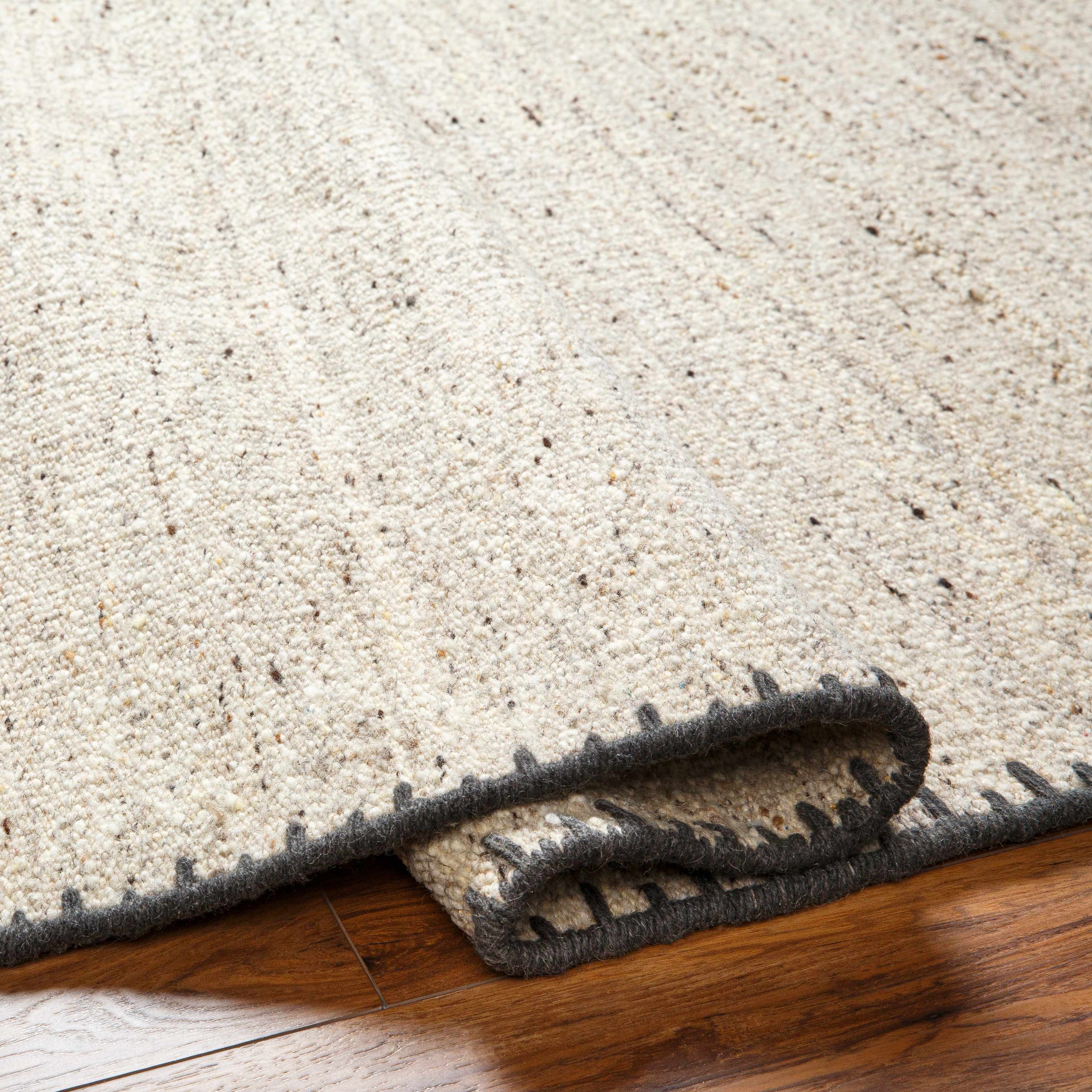 Ayumu Beige Hand Woven Wool Area Rug - Image 4