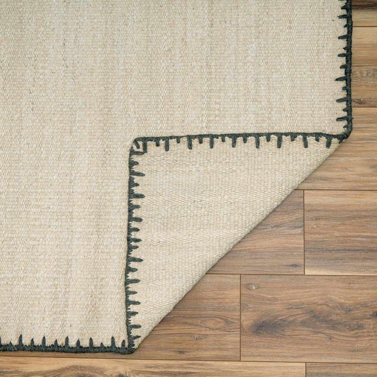 Ayumu Off White Hand Woven Wool Area Rug - Image 3