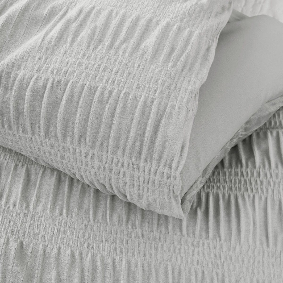 Azalea Ruched Velvet Stripe Comforter Set - Image 10