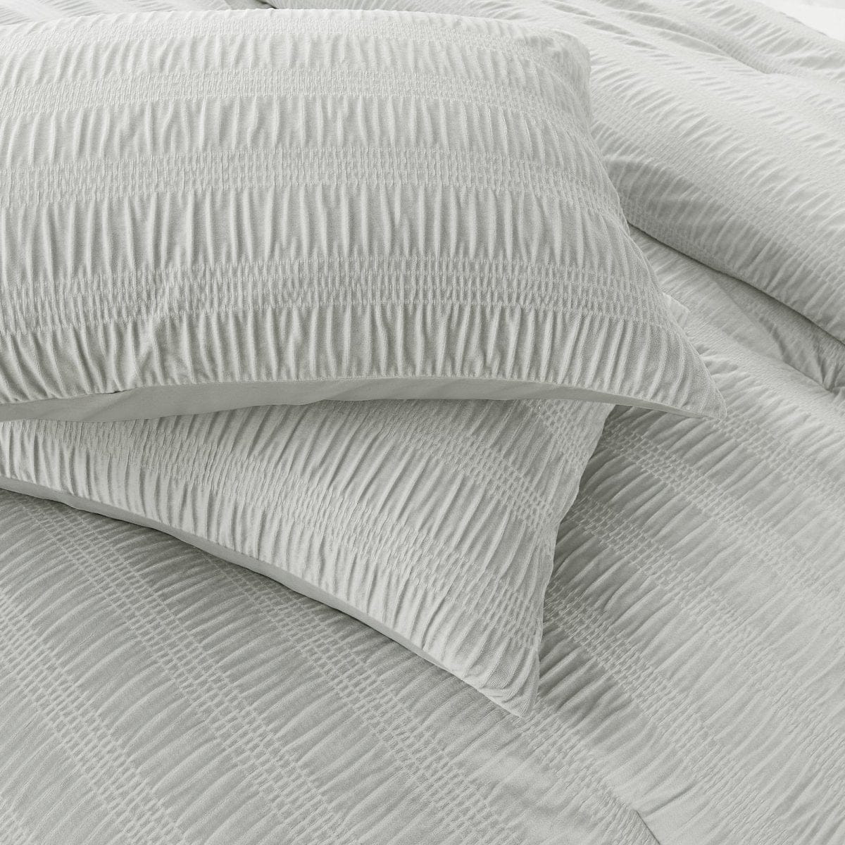 Azalea Ruched Velvet Stripe Comforter Set - Image 16