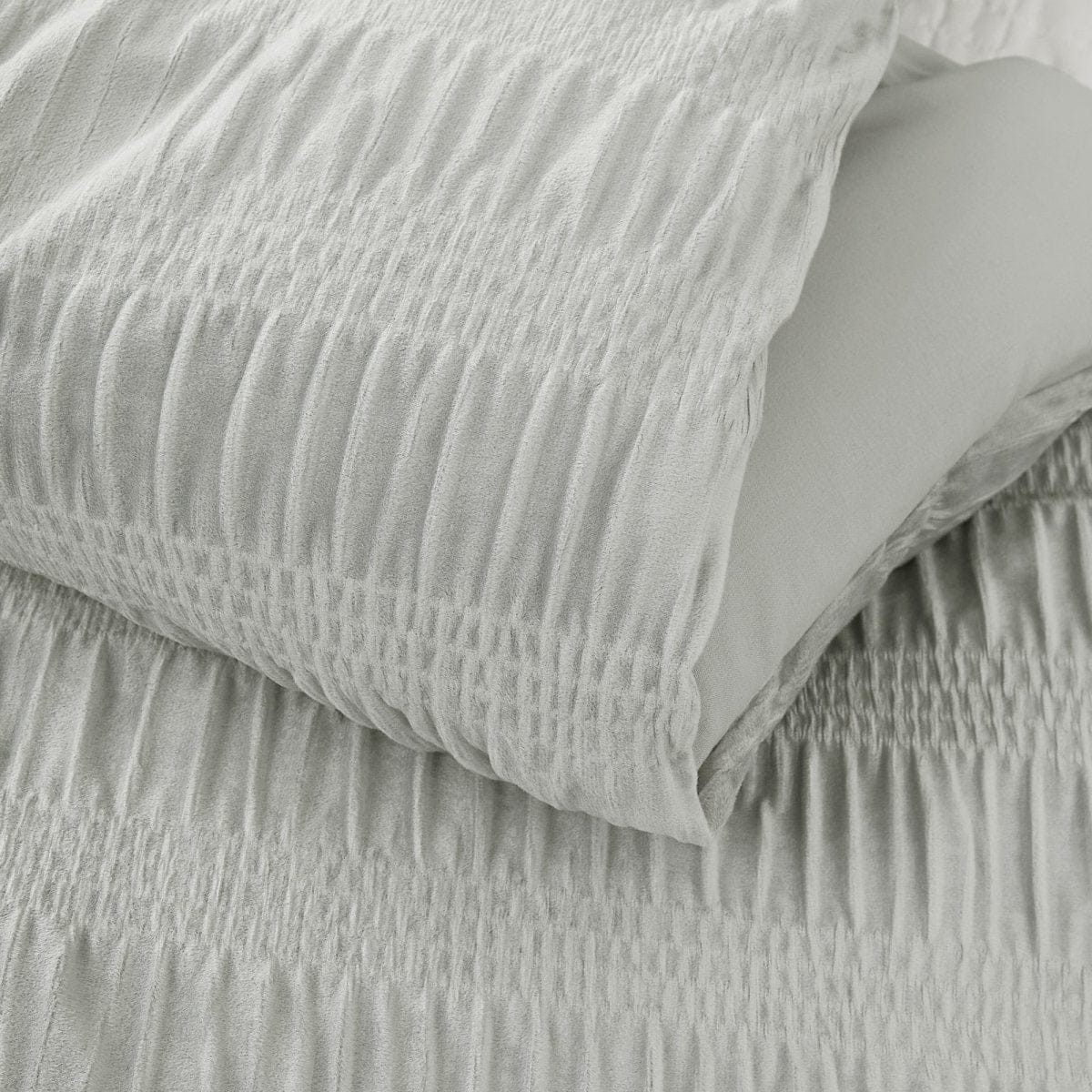 Azalea Ruched Velvet Stripe Comforter Set - Image 17