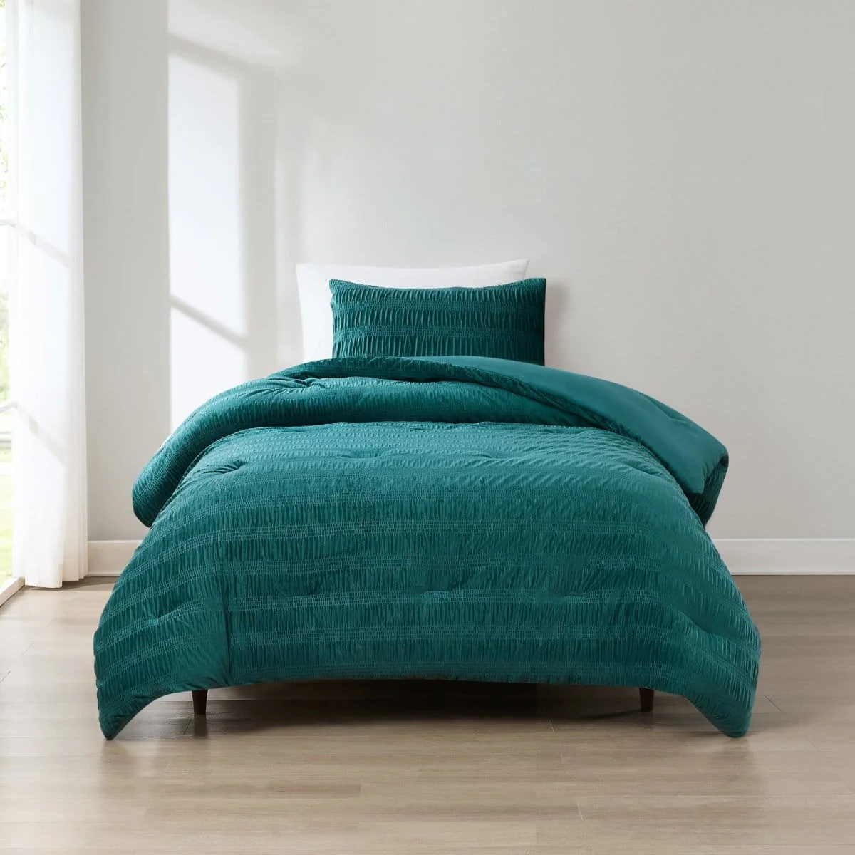 Azalea Ruched Velvet Stripe Comforter Set - Image 26