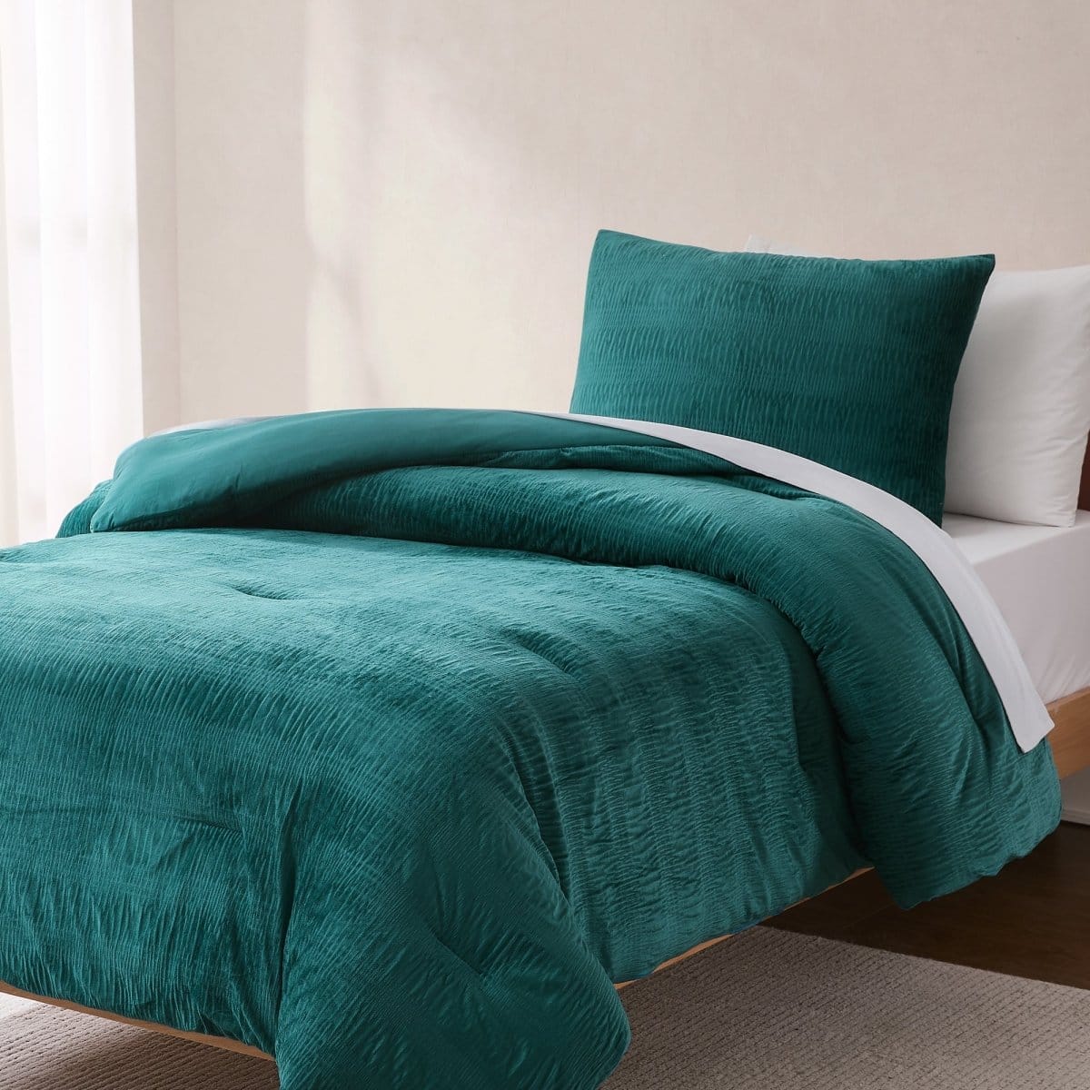 Azalea Ruched Velvet Stripe Comforter Set - Image 27