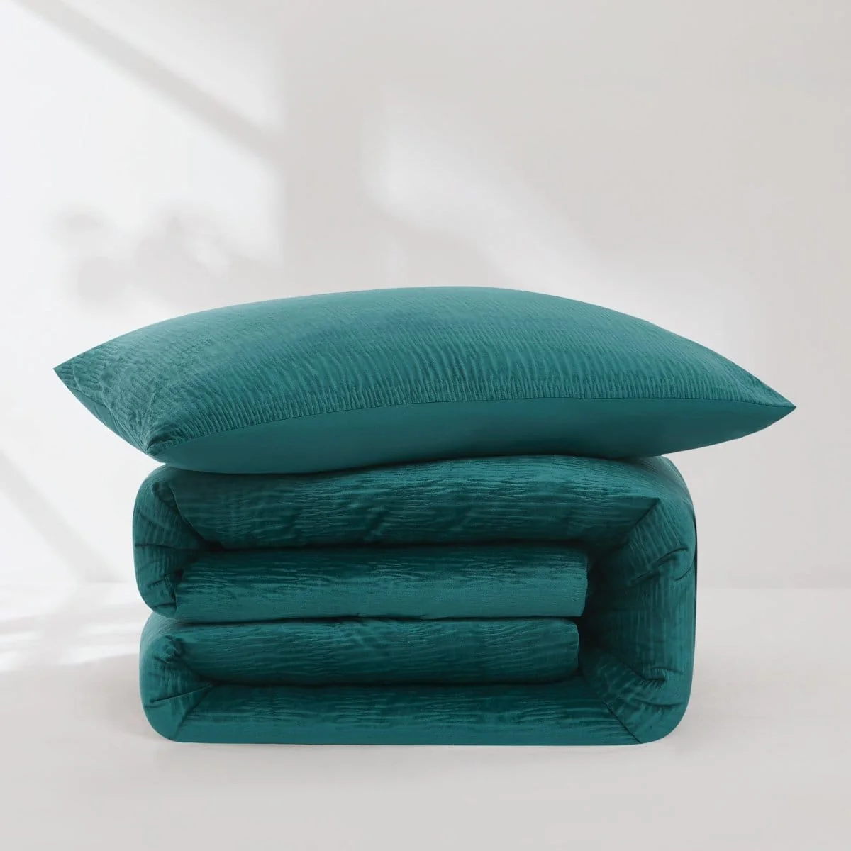 Azalea Ruched Velvet Stripe Comforter Set - Image 29