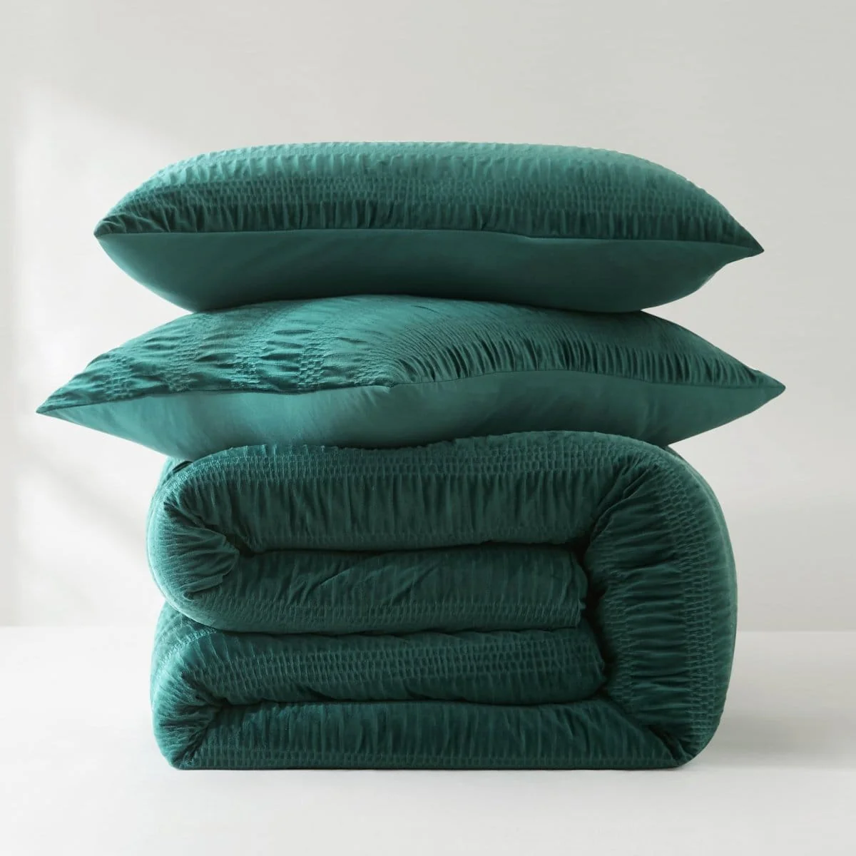 Azalea Ruched Velvet Stripe Comforter Set - Image 36