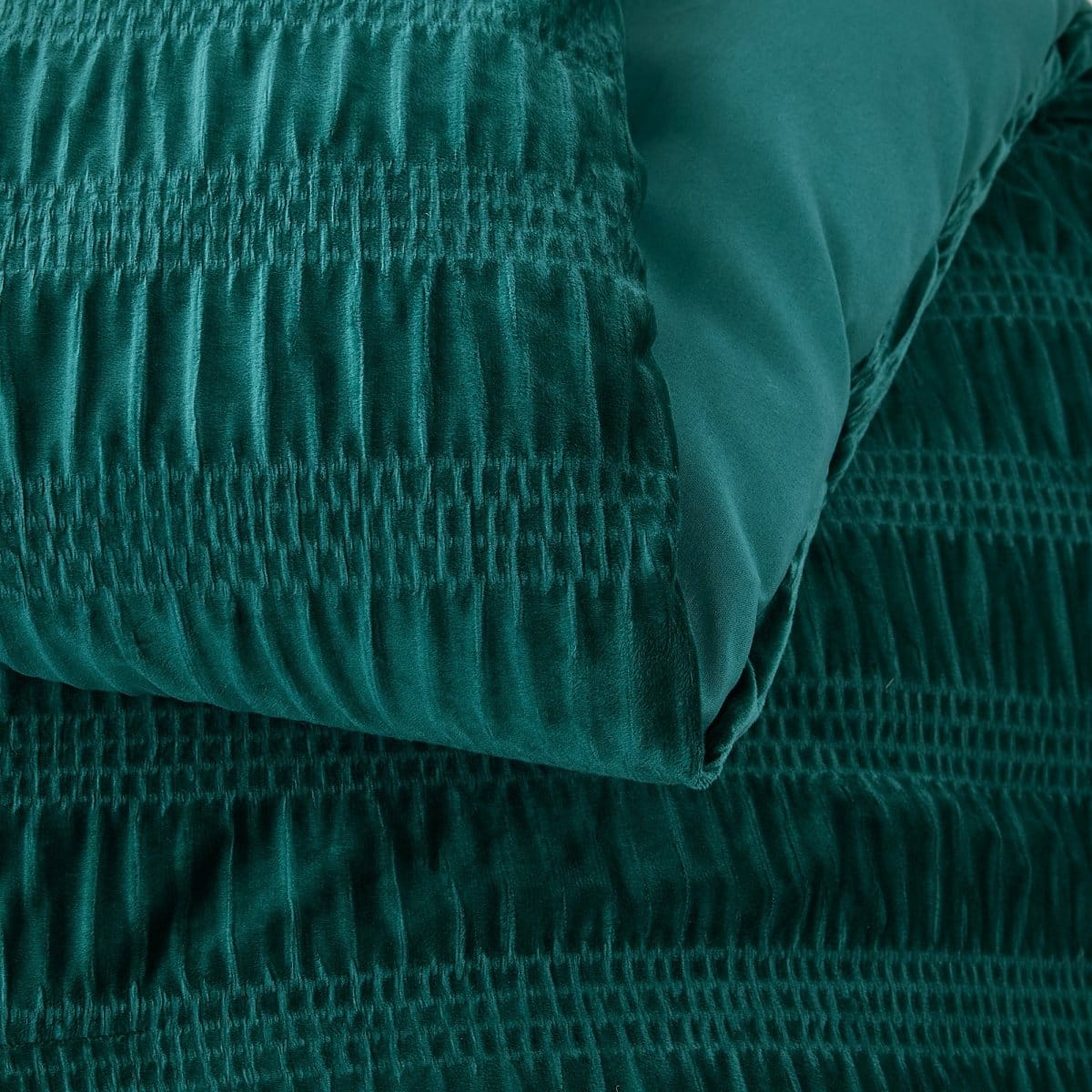 Azalea Ruched Velvet Stripe Comforter Set - Image 40