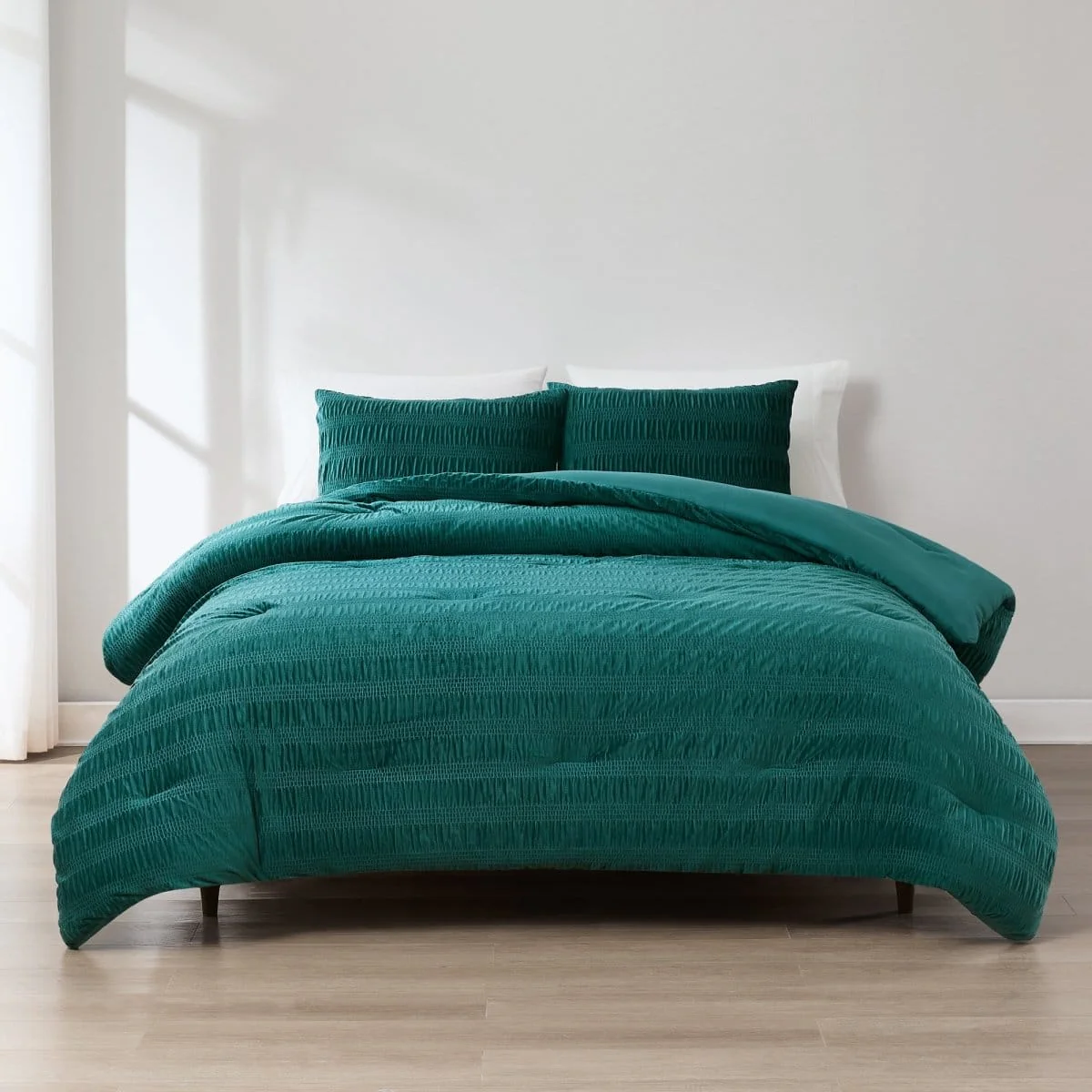 Azalea Ruched Velvet Stripe Comforter Set - Image 41