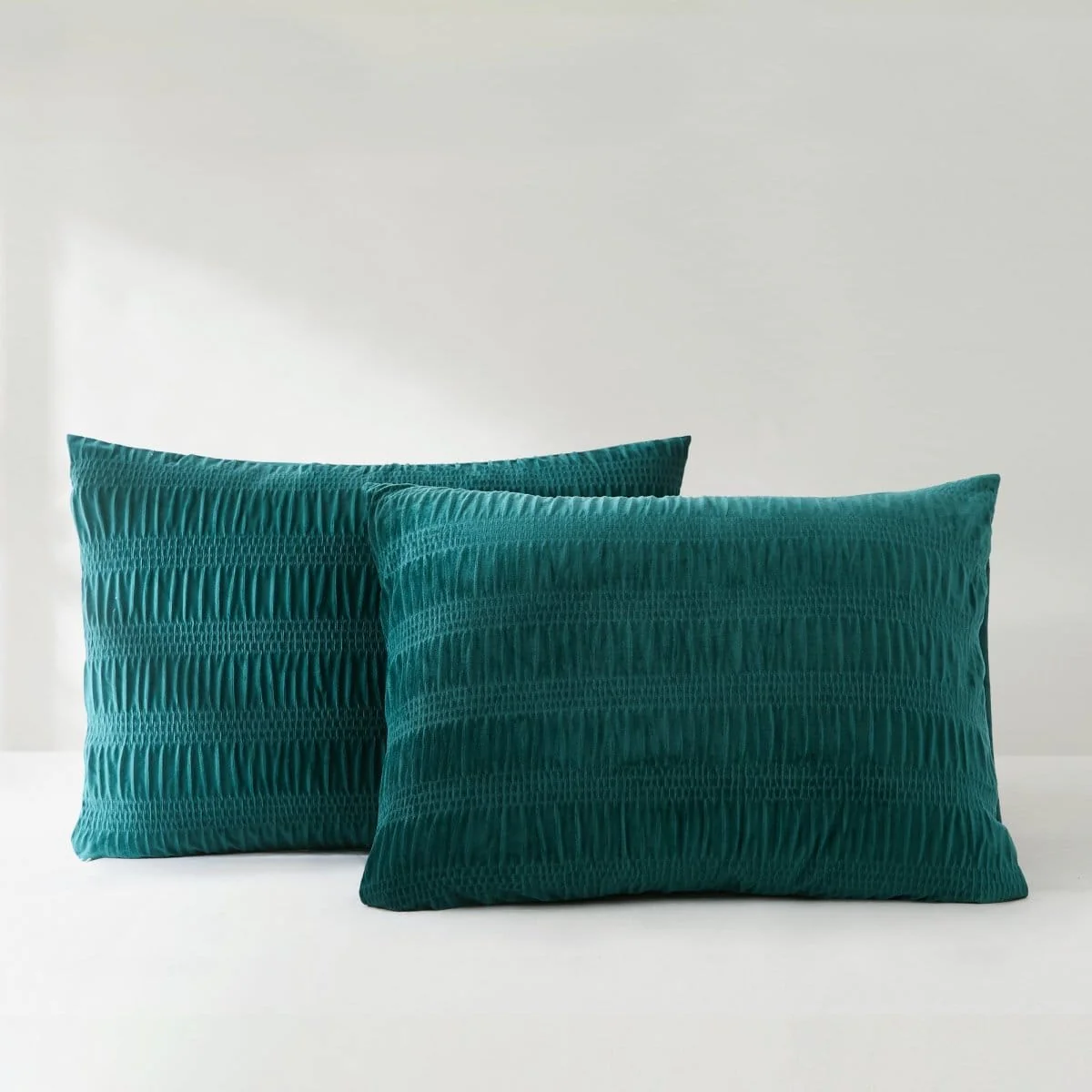 Azalea Ruched Velvet Stripe Comforter Set - Image 46