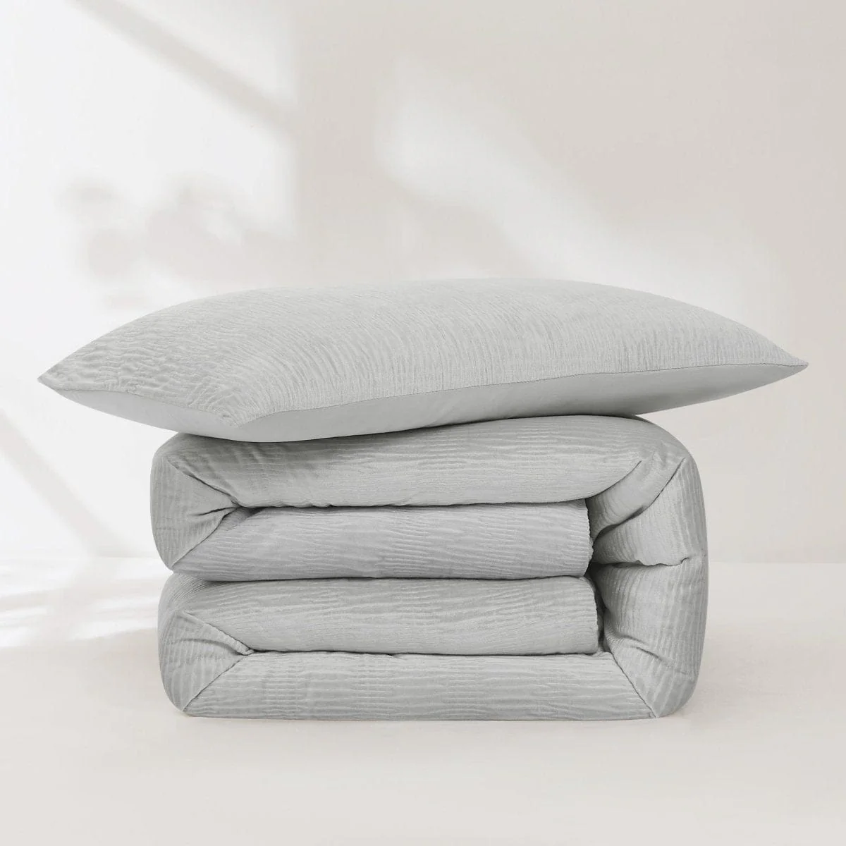 Azalea Ruched Velvet Stripe Comforter Set - Image 6