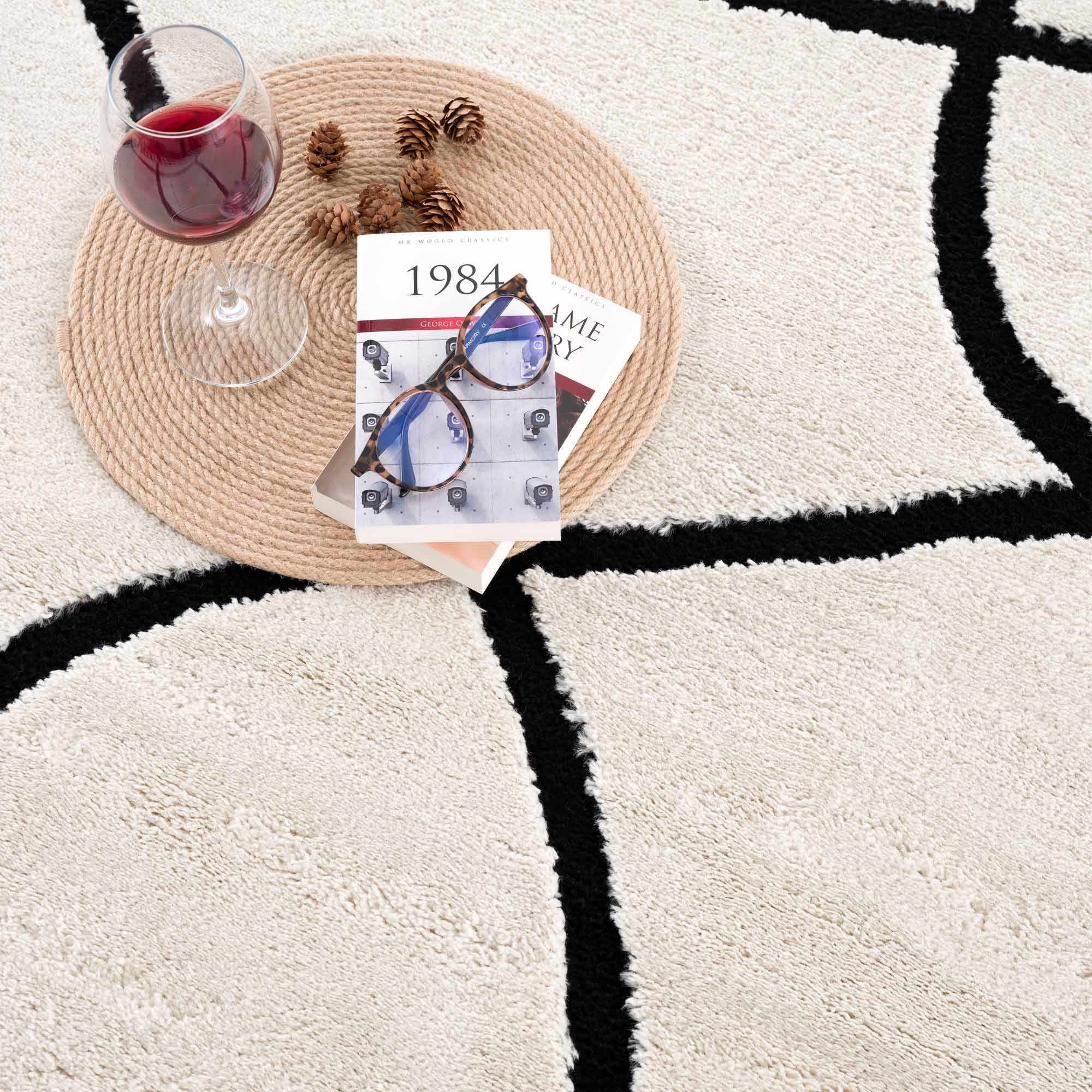 Azana Black & White Area Rug - Image 15