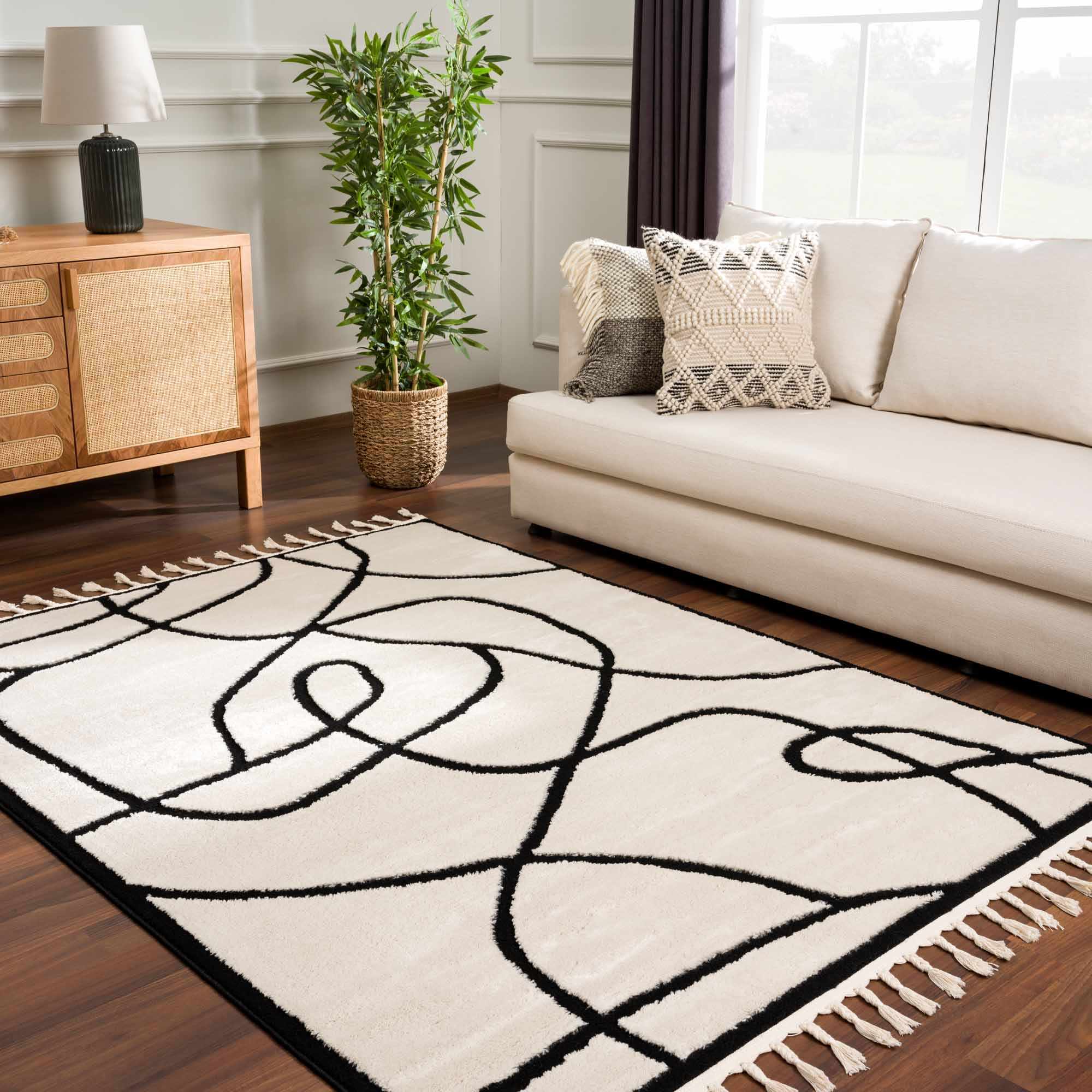 Azana Black & White Area Rug - Image 16