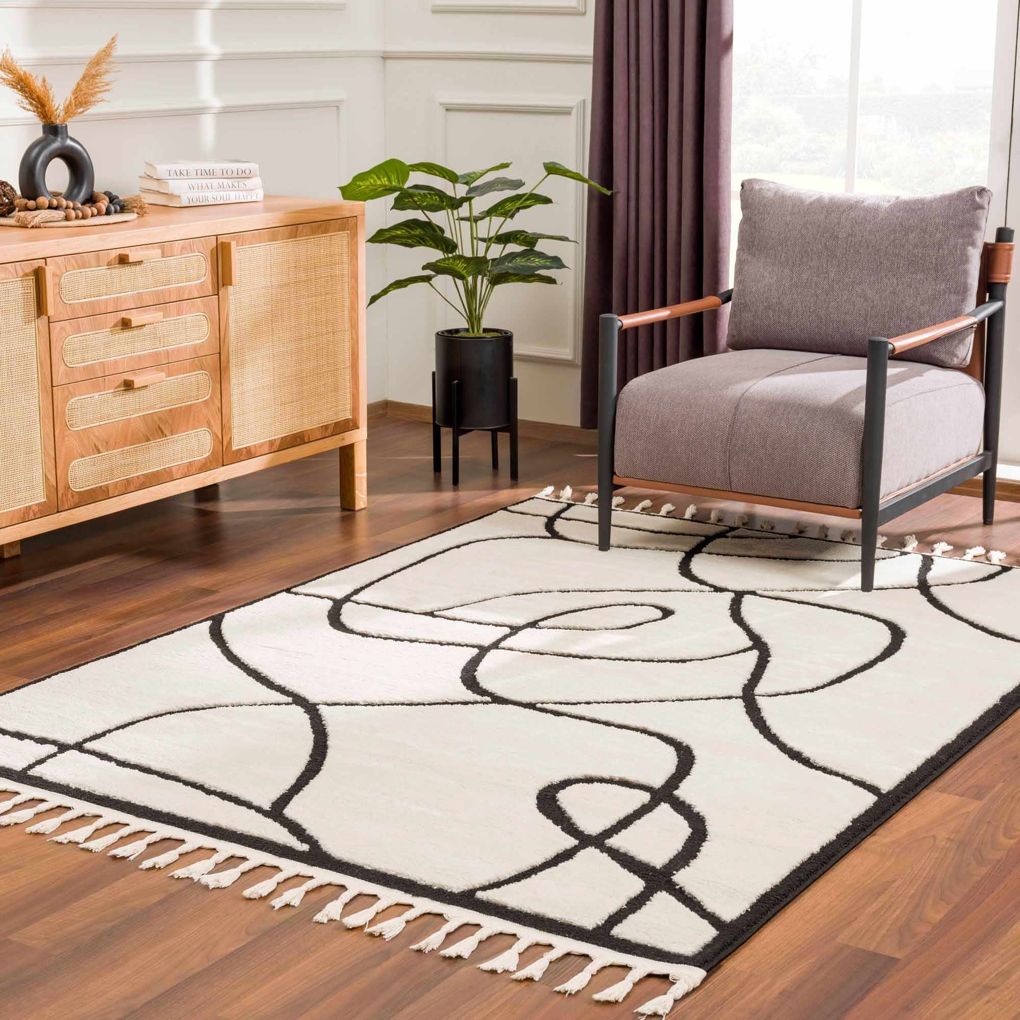 Azana Black & White Area Rug - Image 17