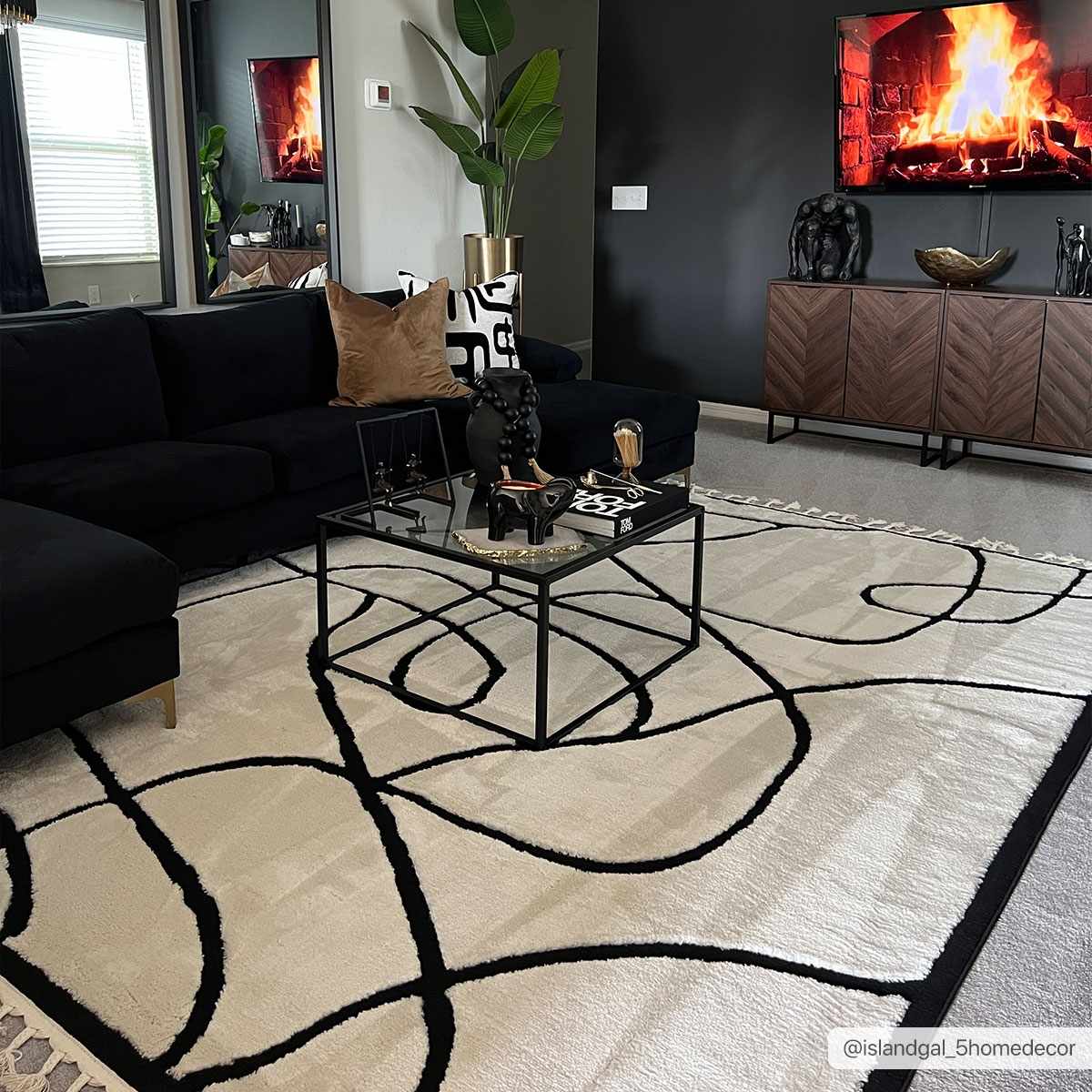Azana Black & White Area Rug - Image 2