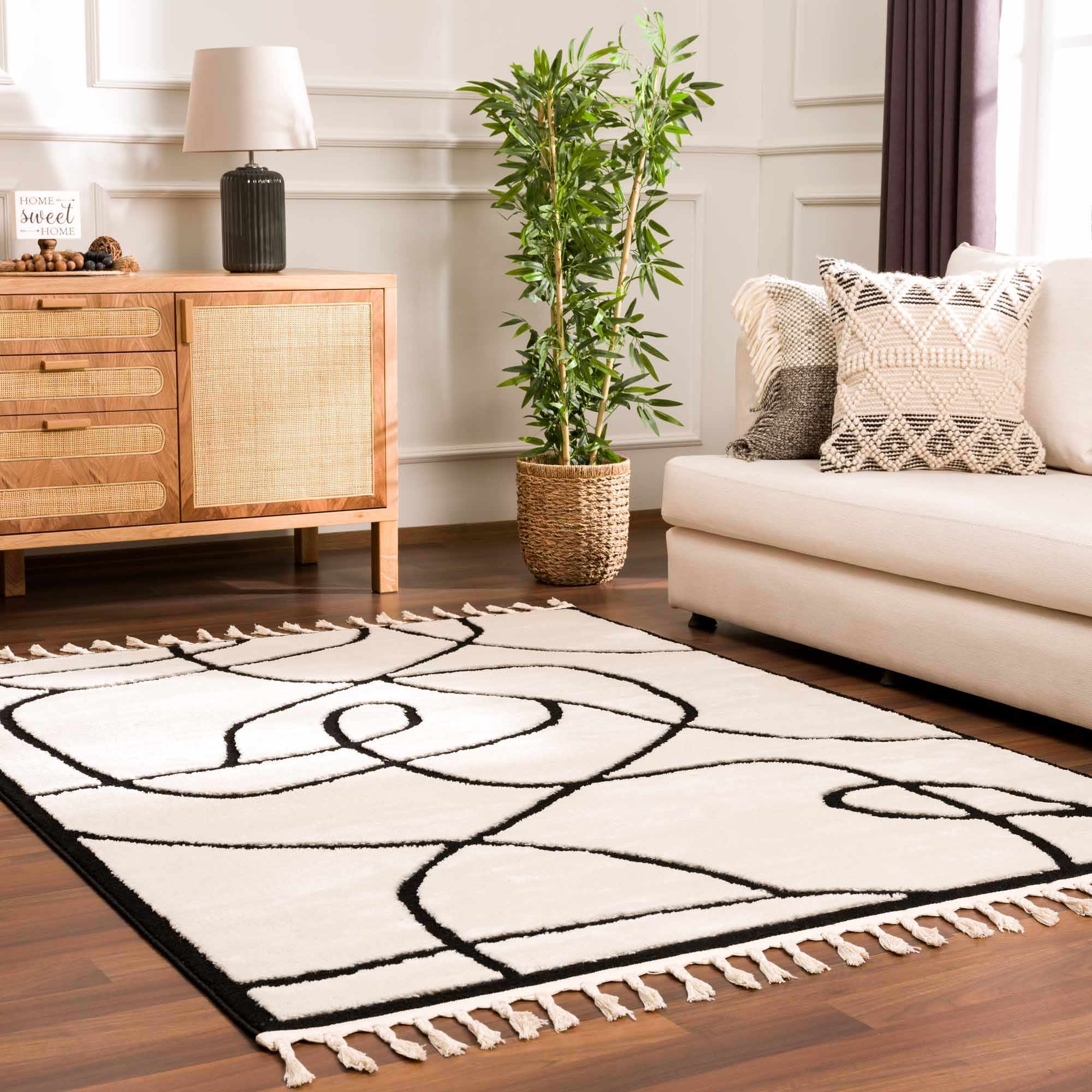 Azana Black & White Area Rug - Image 3