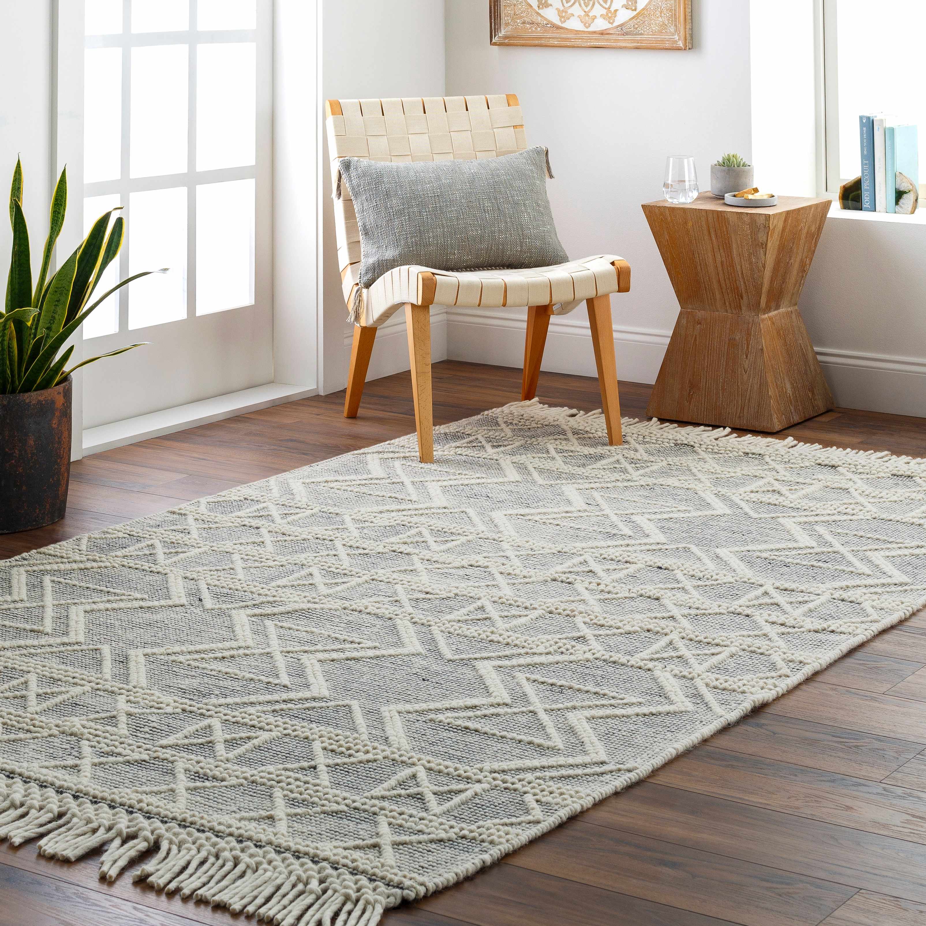 Aziel Wool Rug with Tassels - Clearance - Image 2