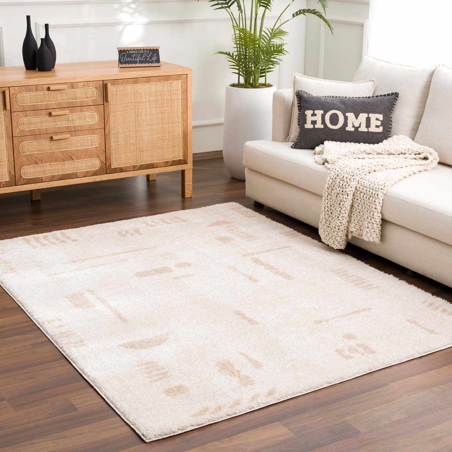 Azriel Beige Washable Area Rug - Image 2