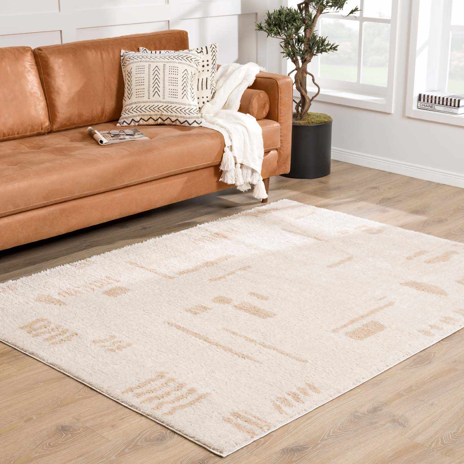 Azriel Beige Washable Area Rug - Image 3