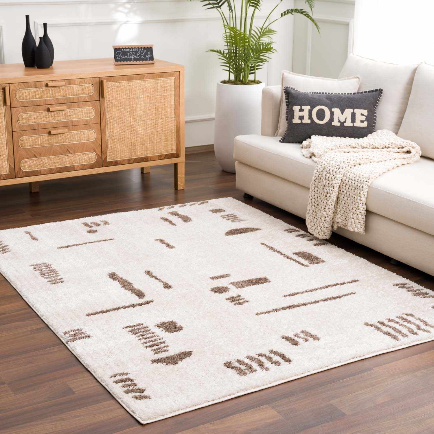 Azriel Brown Washable Area Rug - Image 2