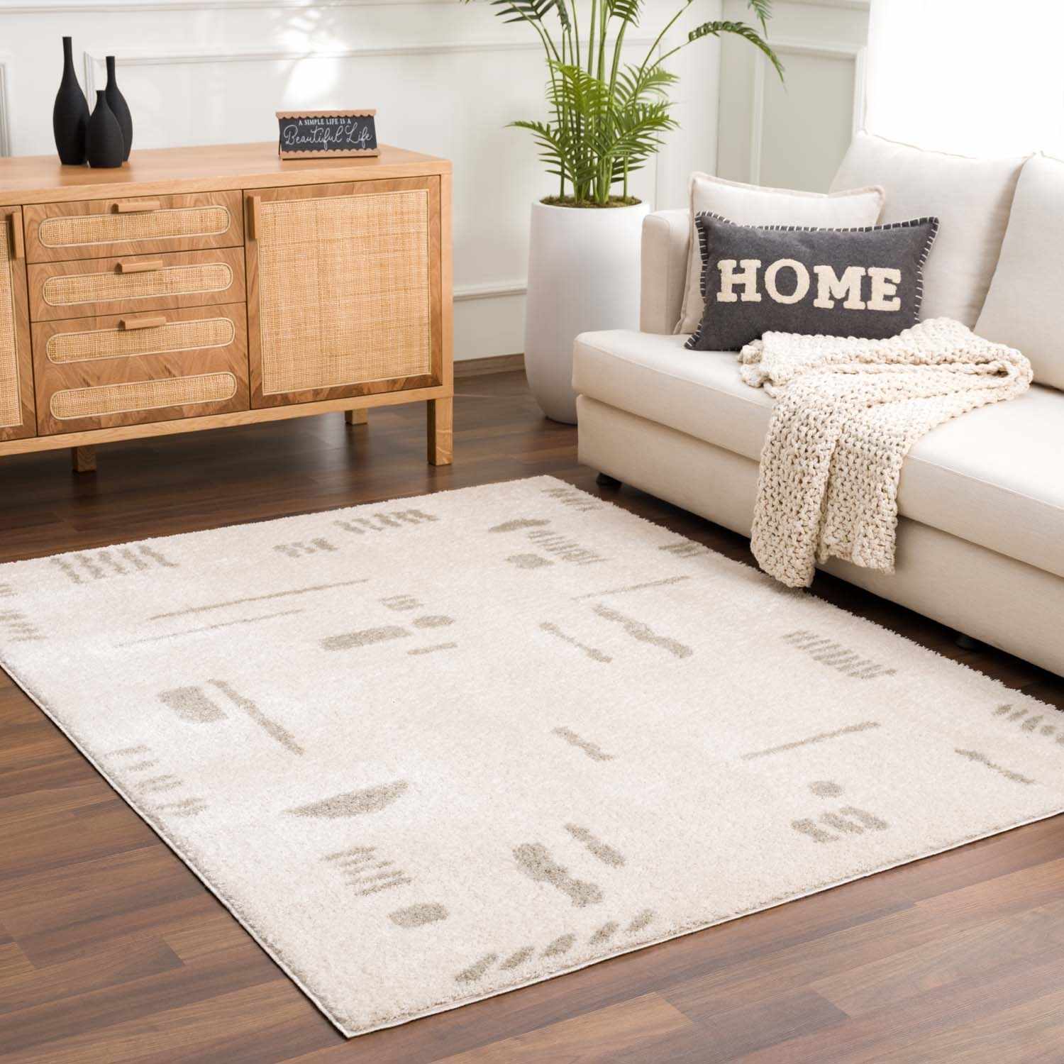 Azriel Gray Washable Area Rug - Image 2
