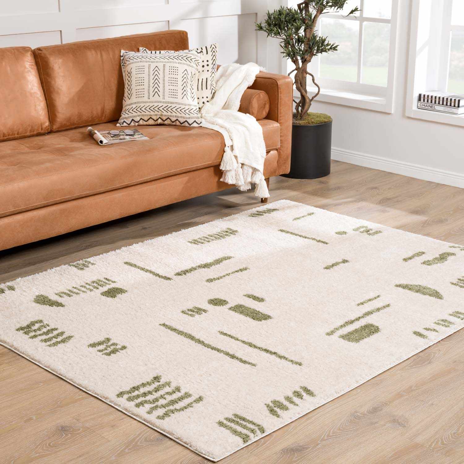 Azriel Green Washable Area Rug - Image 3
