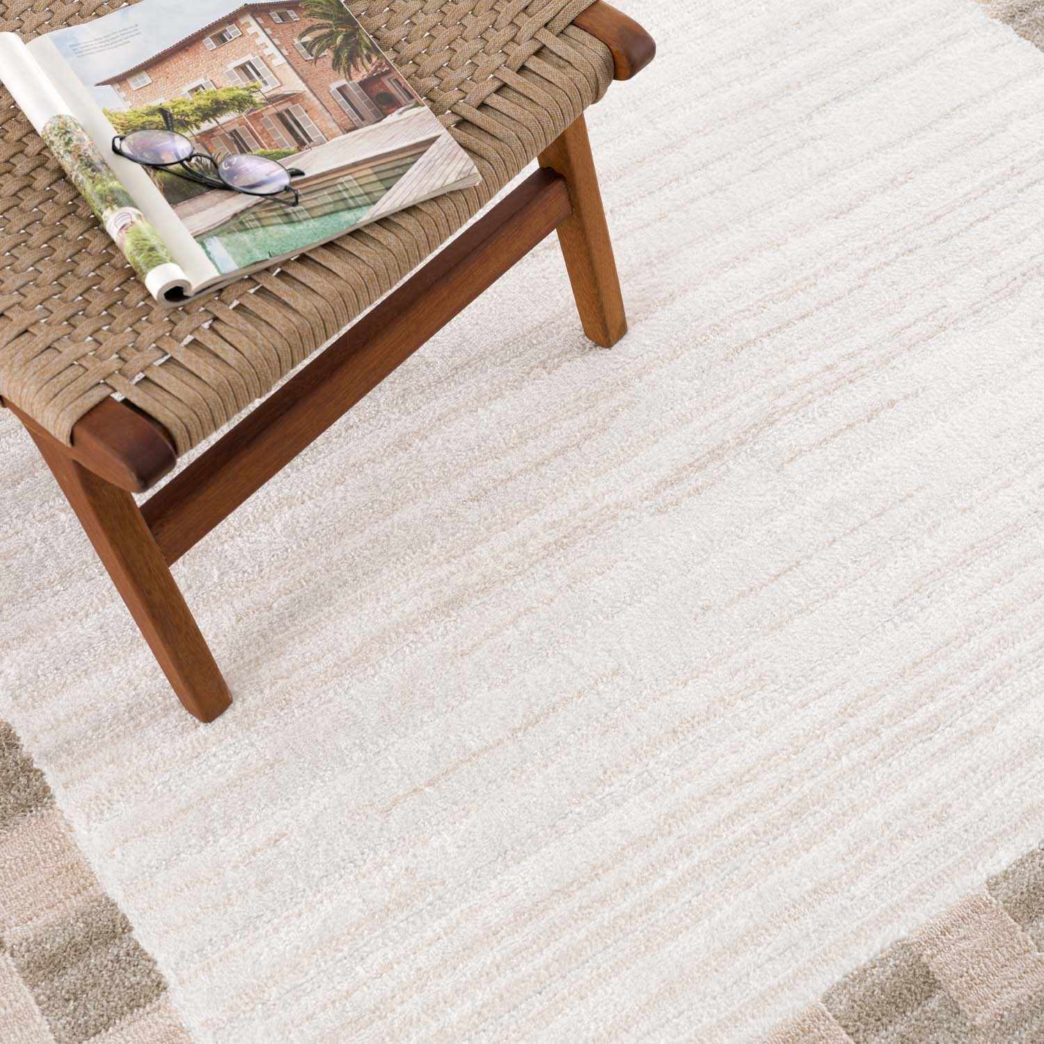 Azrika Beige Checkered Washable Rug - Promo - Image 10