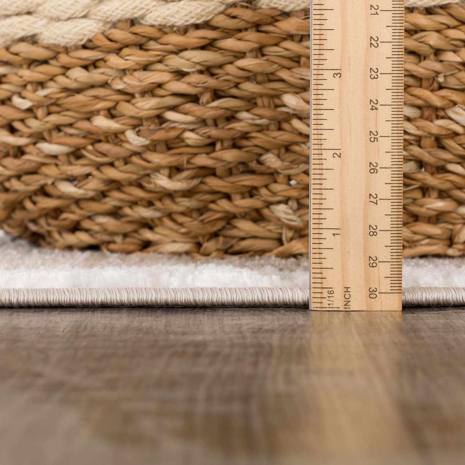 Azrika Beige Checkered Washable Rug - Promo - Image 11
