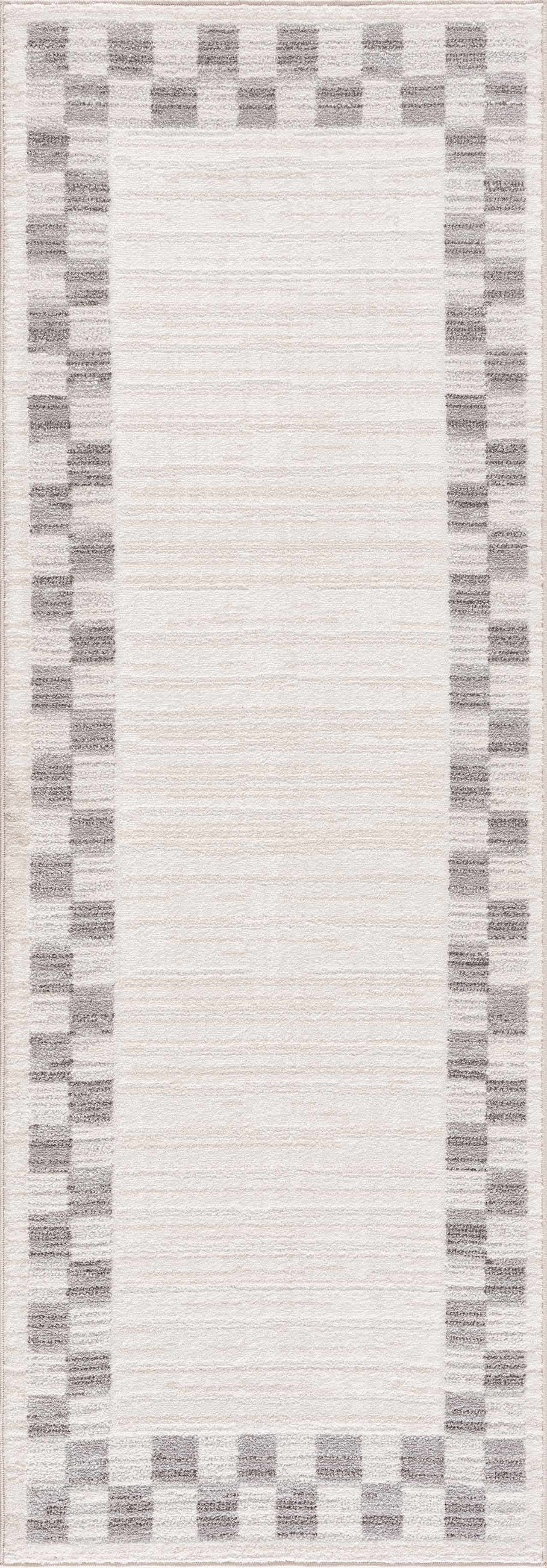 Azrika Gray Checkered Washable Rug - Clearance - Image 10