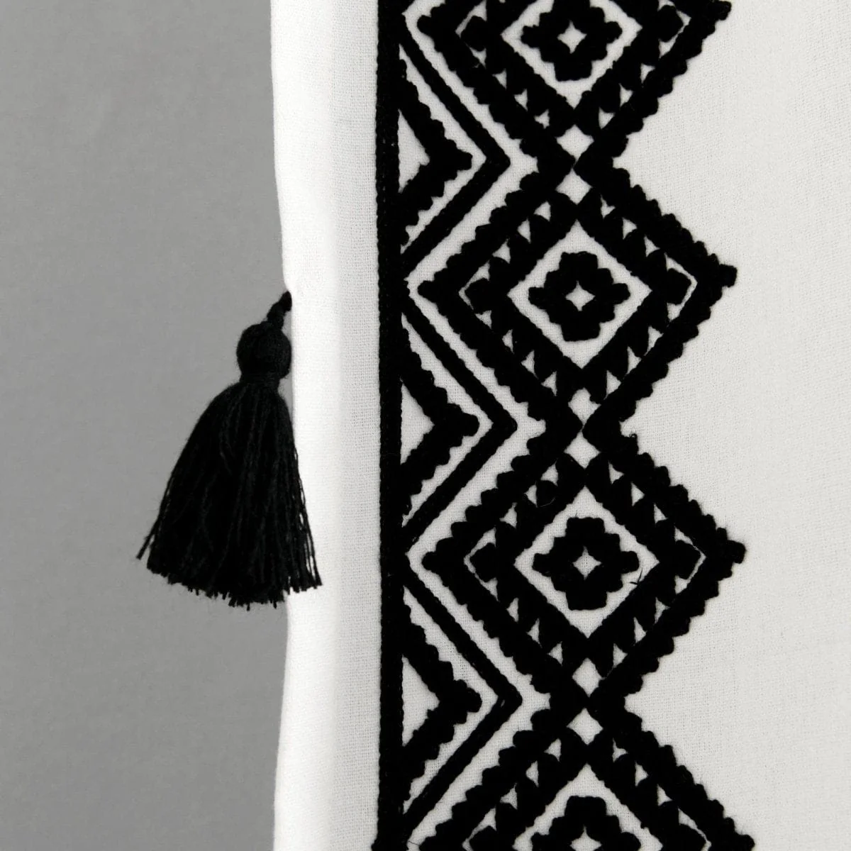 Aztec Diamond Border Tassel Window Curtain Panel - Image 5