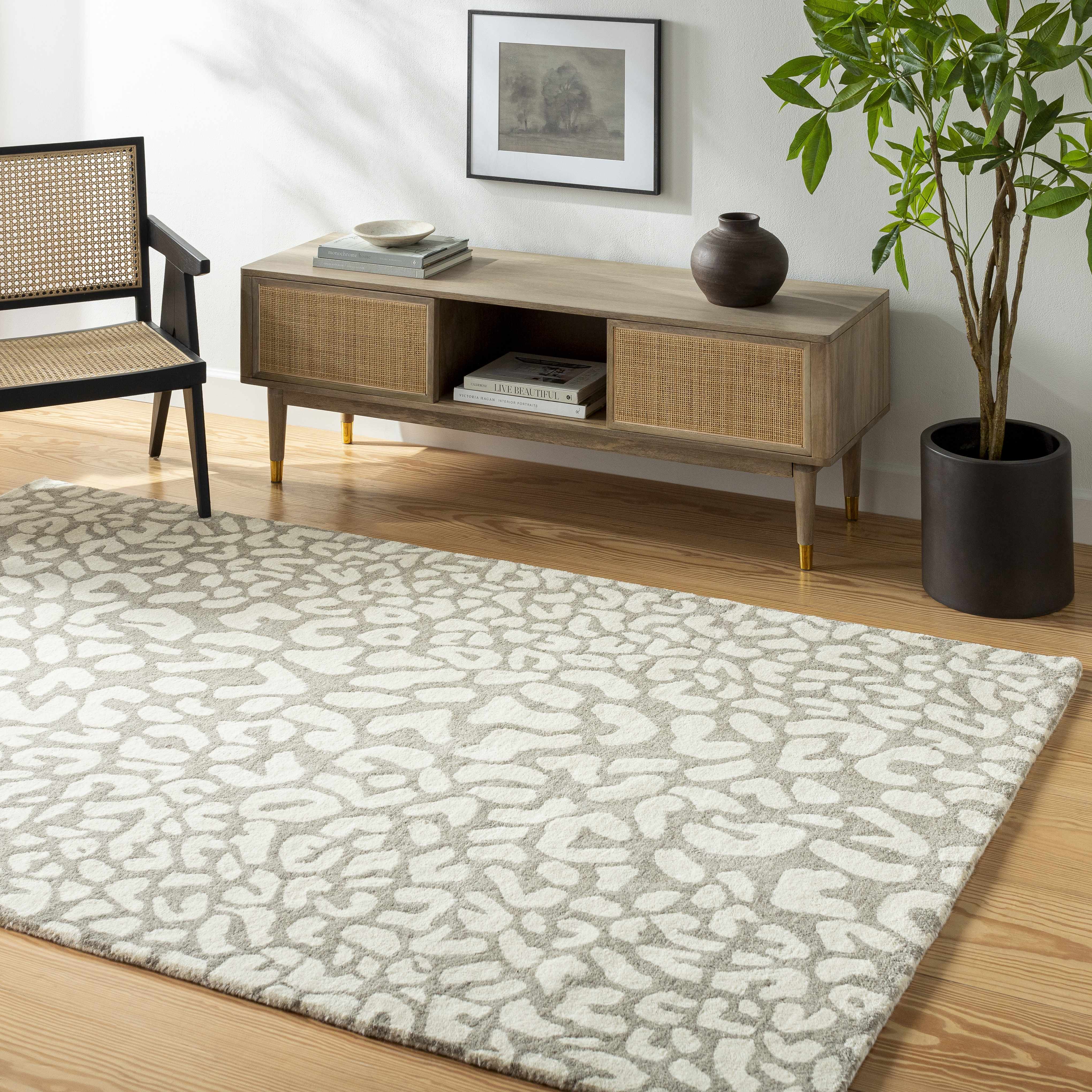 Azuka Leopard Print Area Rug - Clearance - Image 2