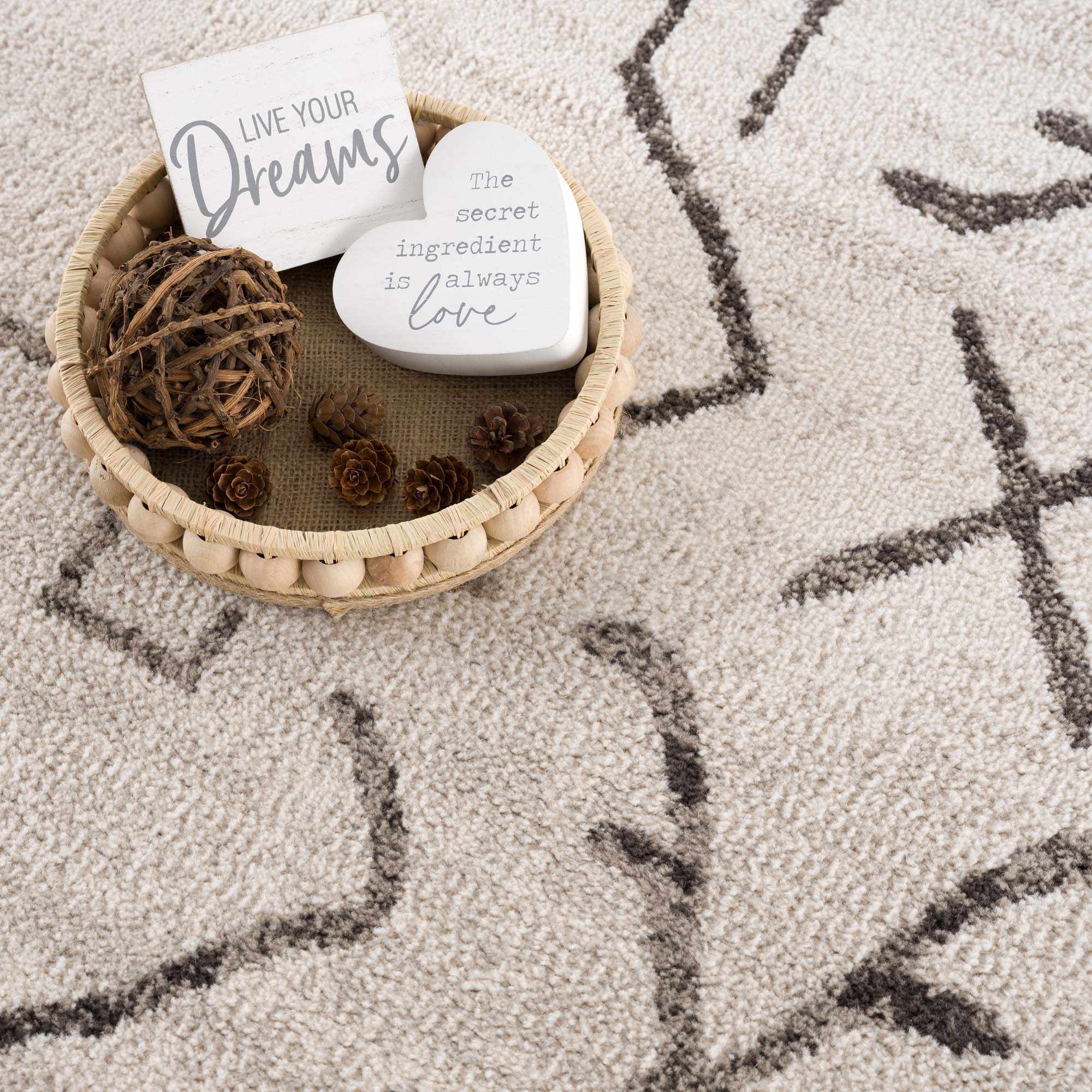 Azzan Cream & Charcoal Area Rug - Clearance - Image 12