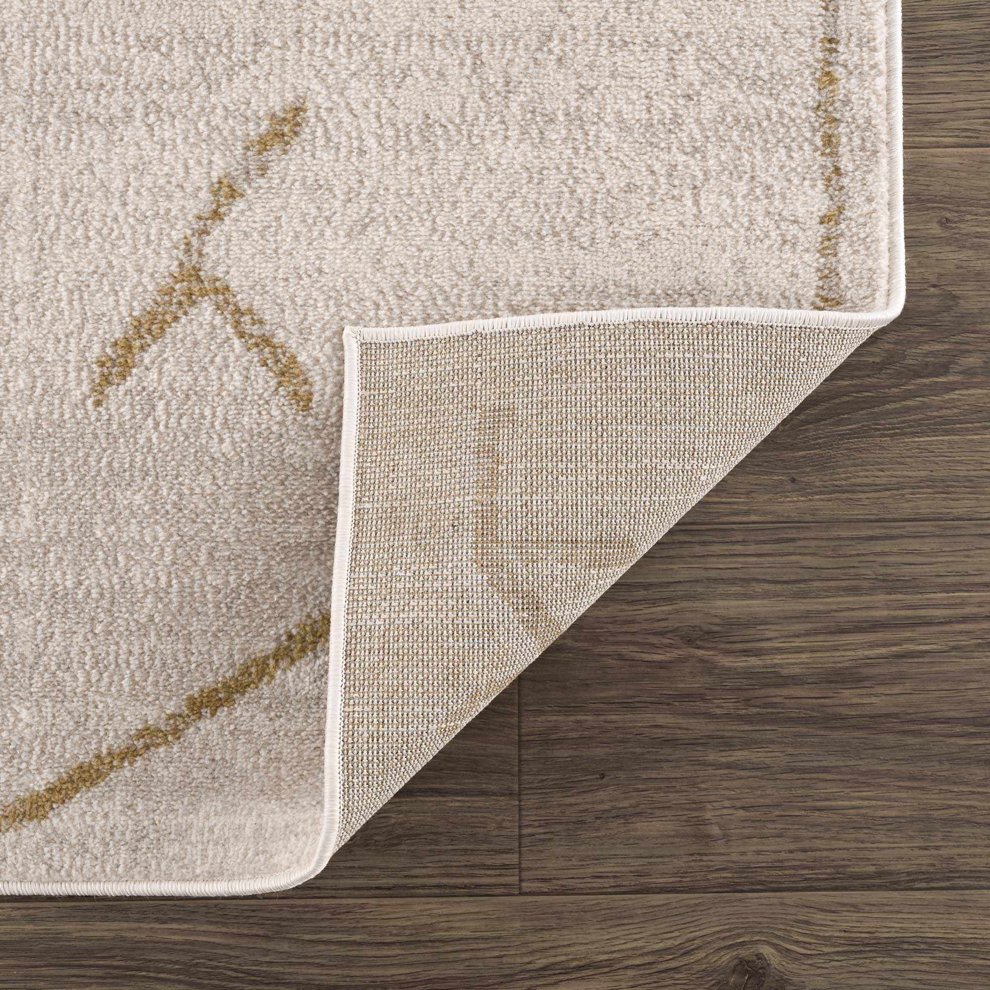 Azzan Cream & Gold Area Rug - Clearance - Image 5