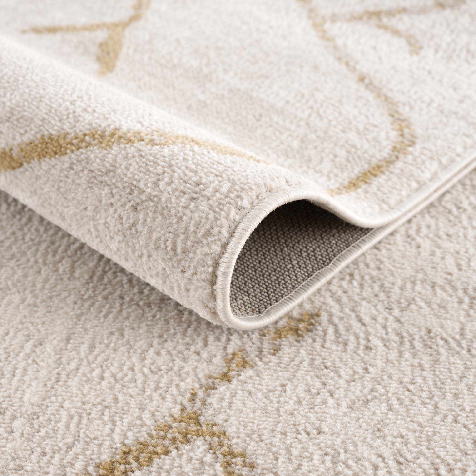 Azzan Cream & Gold Area Rug - Clearance - Image 7