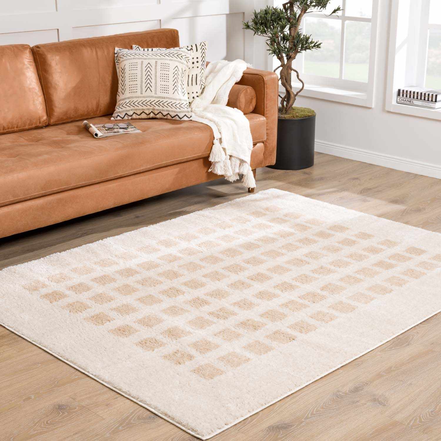 Baback Beige Washable Area Rug - Image 3