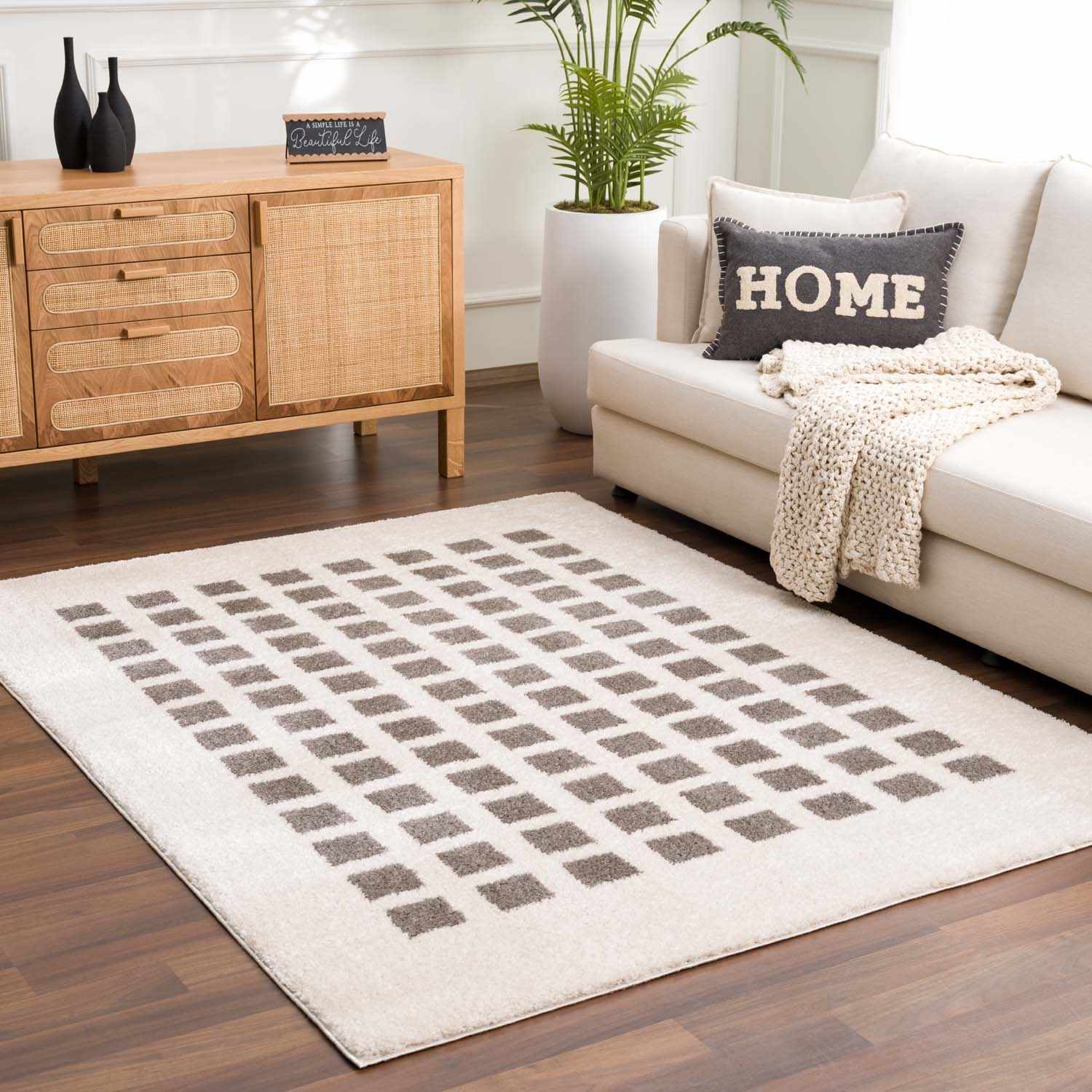 Baback Charcoal Washable Area Rug - Image 2
