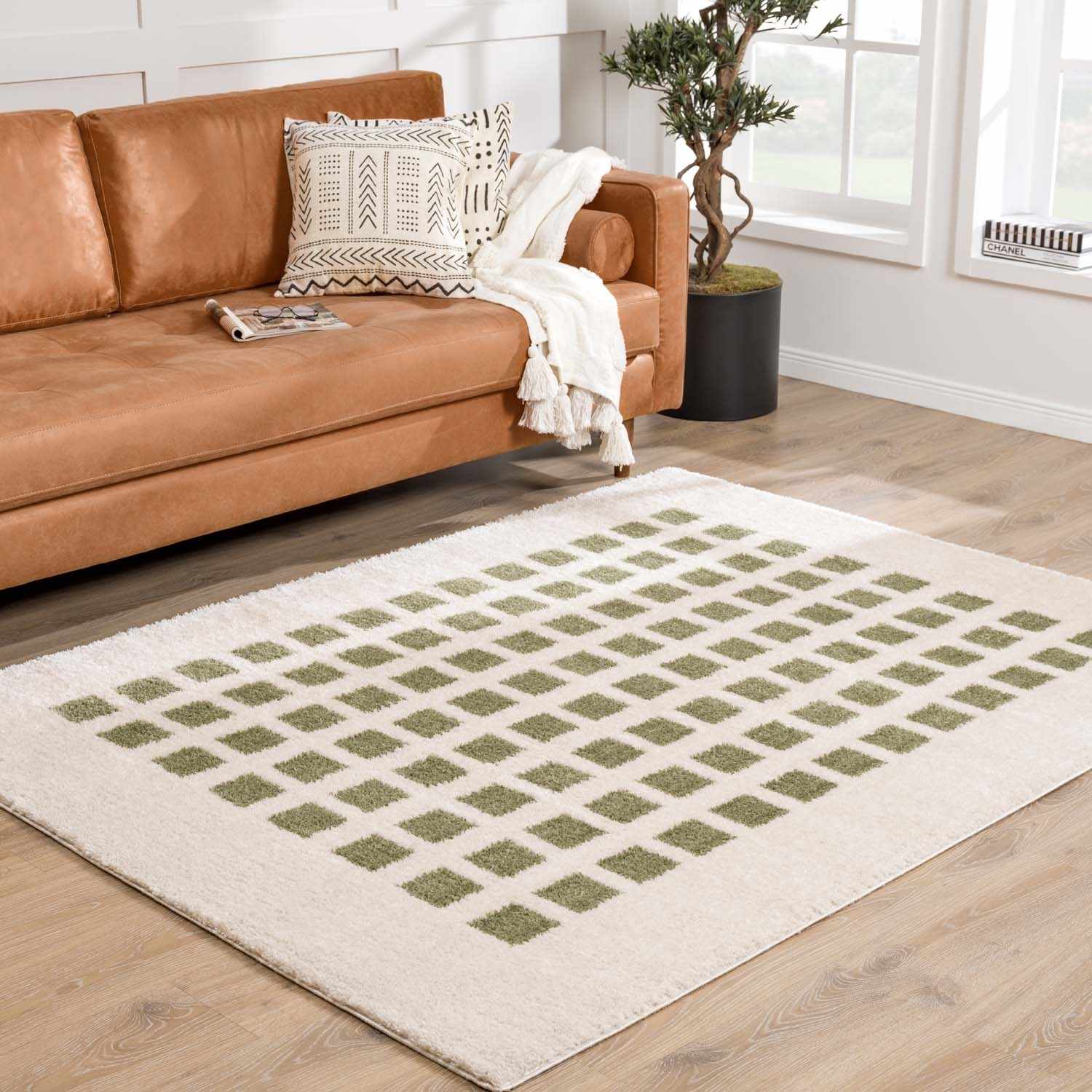 Baback Green Washable Area Rug - Image 3