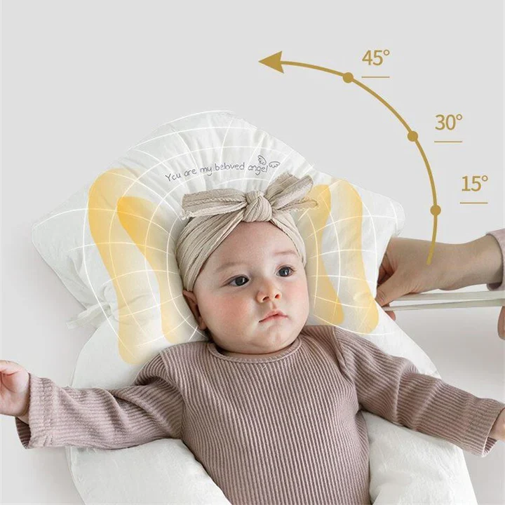 Baby Anti Flat Head Pillow Organic Cotton Infant Sleeping Support Cushion - Image 10