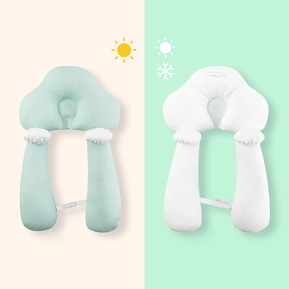 Baby Anti Flat Head Pillow Organic Cotton Infant Sleeping Support Cushion - Image 20