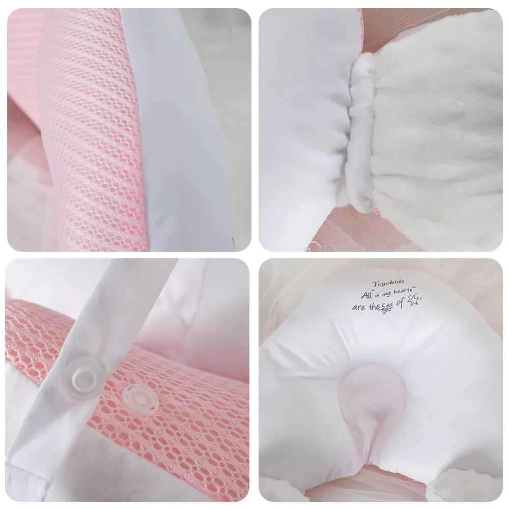 Baby Anti Flat Head Pillow Organic Cotton Infant Sleeping Support Cushion - Image 21
